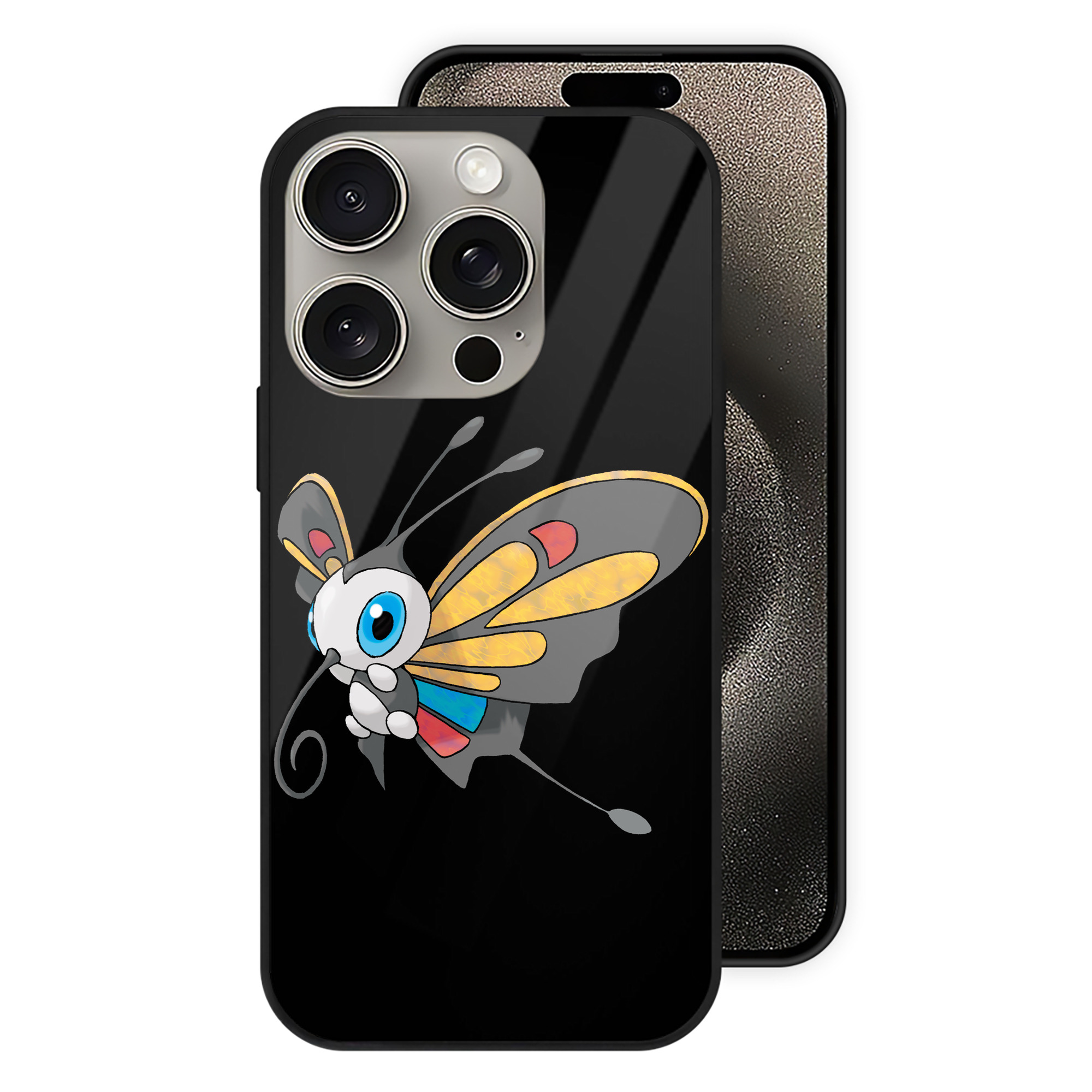 （画像用） ポケットモンスター Pokémon 【iPhone15Pro対応】スマホケース 耐衝撃＆黄変防止 背面ガラス