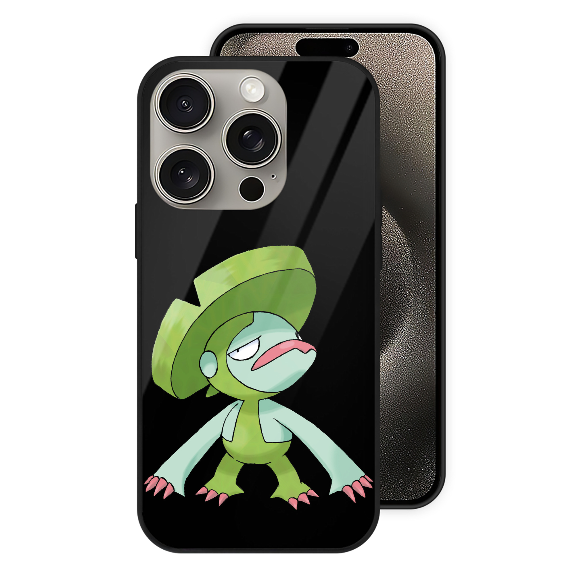 （画像用） ポケットモンスター Pokémon 【iPhone15Pro対応】スマホケース 耐衝撃＆黄変防止 背面ガラス