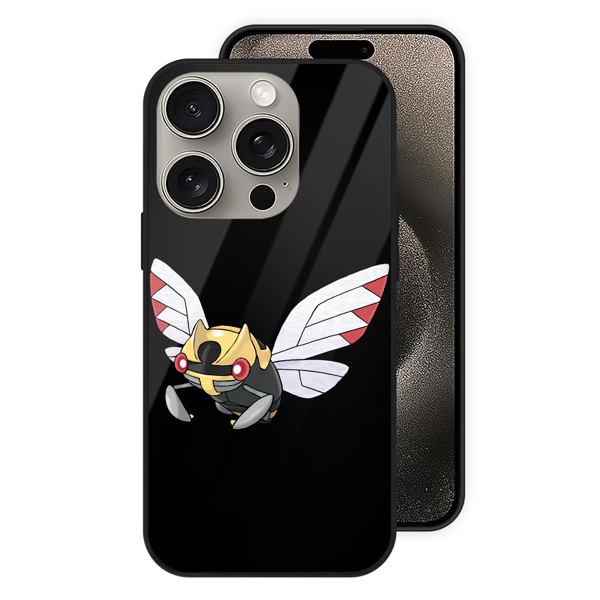 （画像用） ポケットモンスター Pokémon 【iPhone15Pro対応】スマホケース 耐衝撃＆黄変防止 背面ガラス