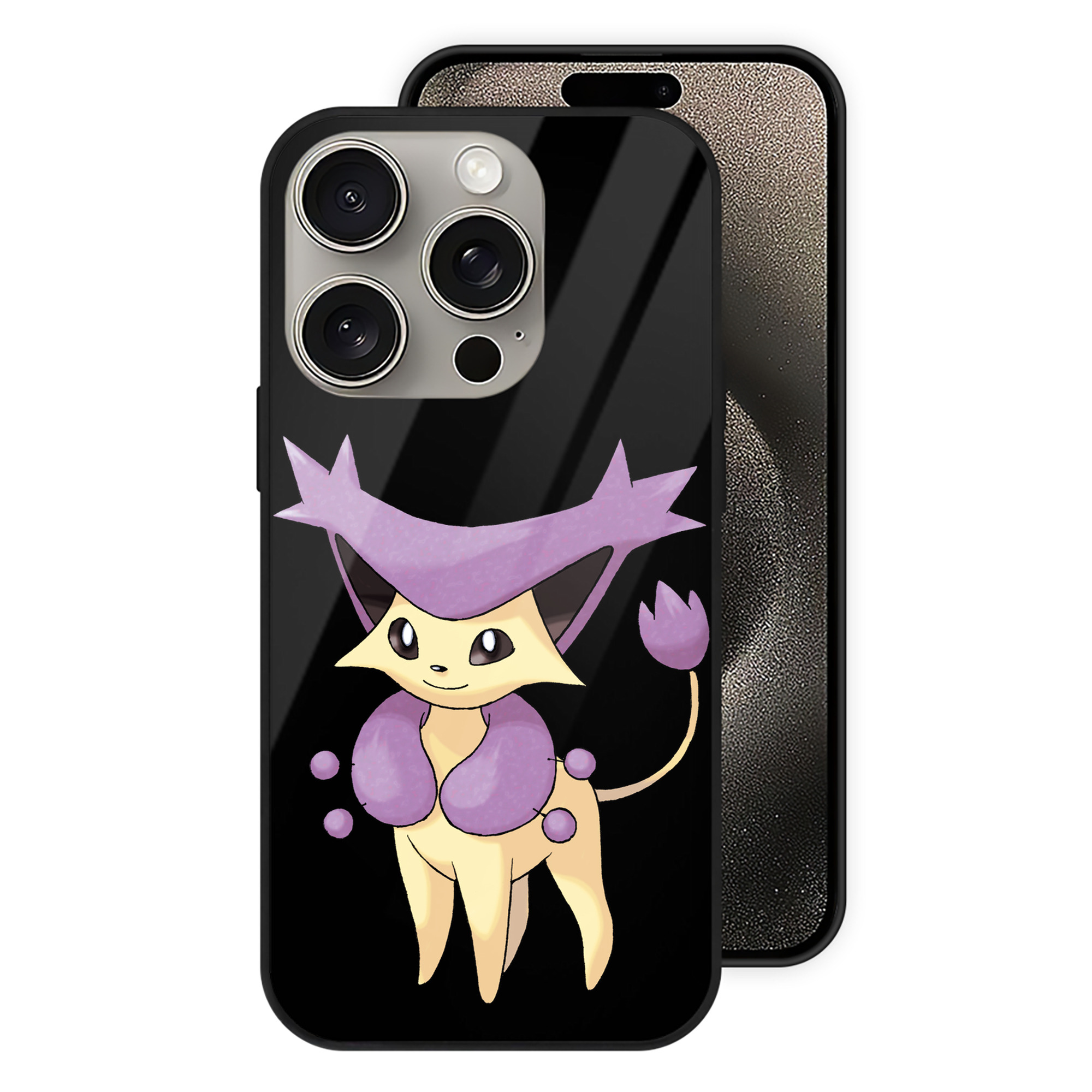 （画像用） ポケットモンスター Pokémon 【iPhone15Pro対応】スマホケース 耐衝撃＆黄変防止 背面ガラス