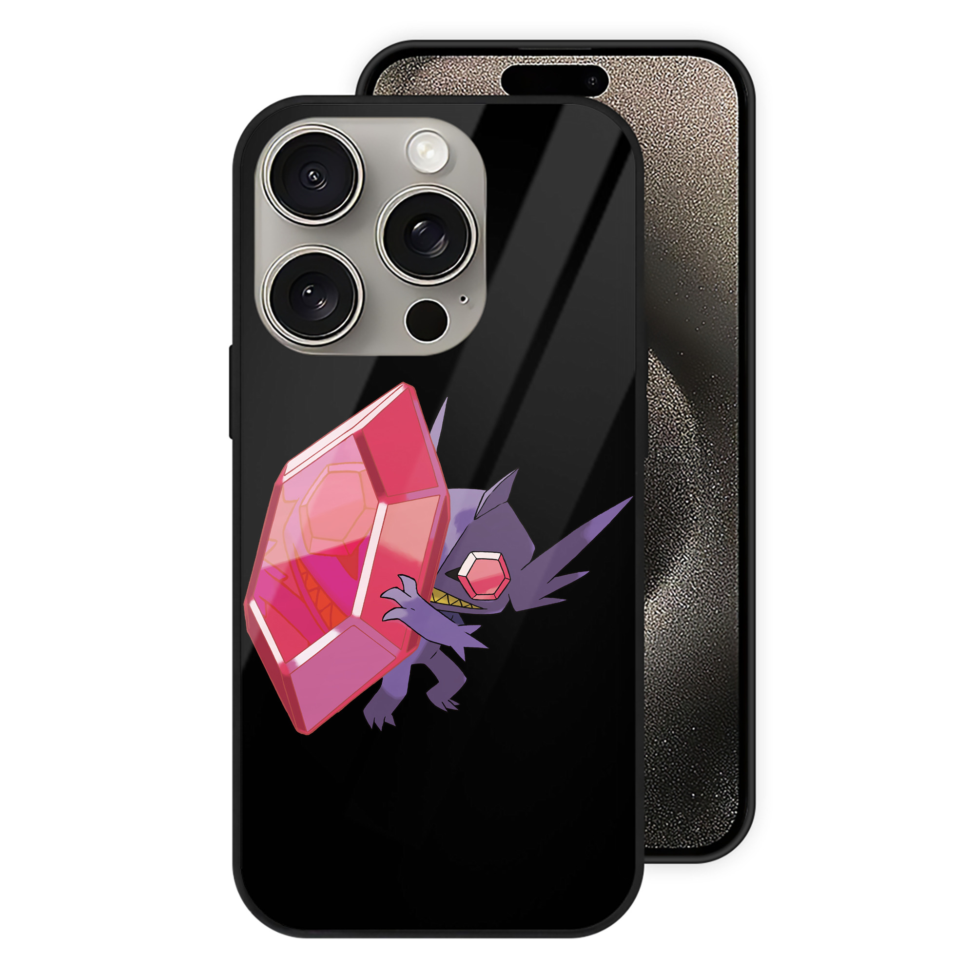 （画像用） ポケットモンスター Pokémon 【iPhone15Pro対応】スマホケース 耐衝撃＆黄変防止 背面ガラス