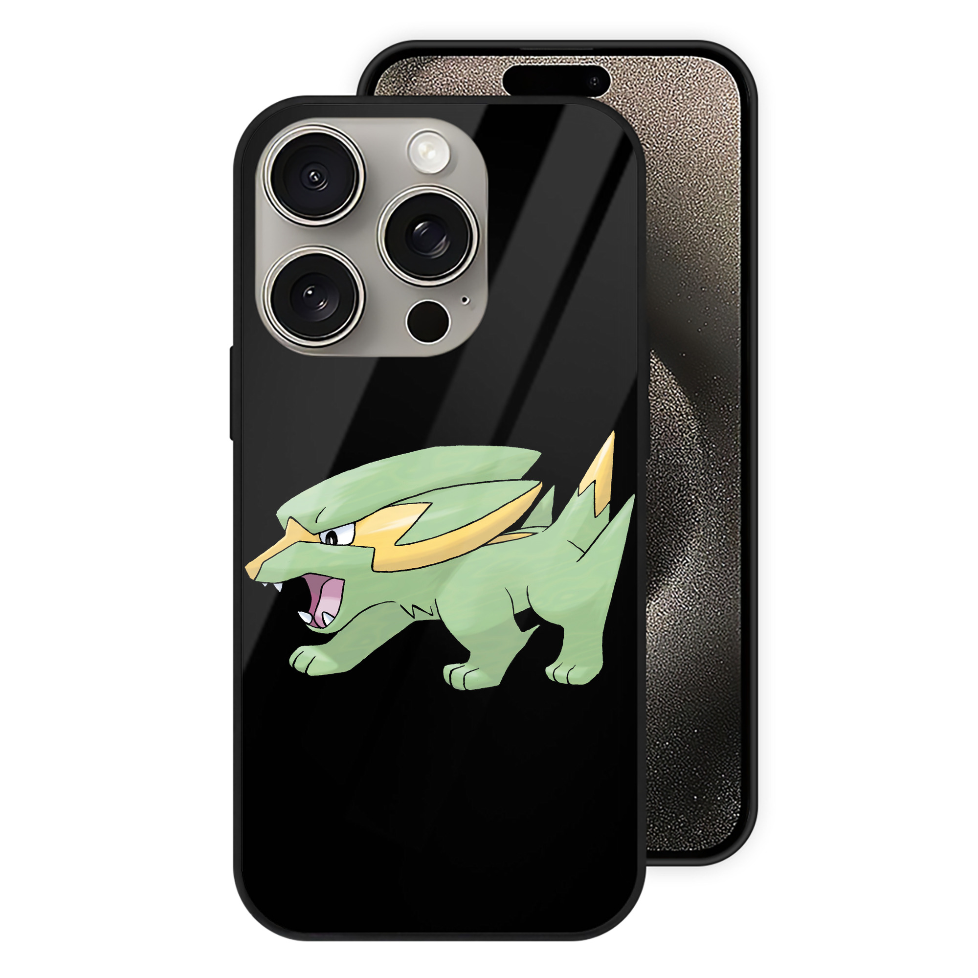（画像用） ポケットモンスター Pokémon 【iPhone15Pro対応】スマホケース 耐衝撃＆黄変防止 背面ガラス