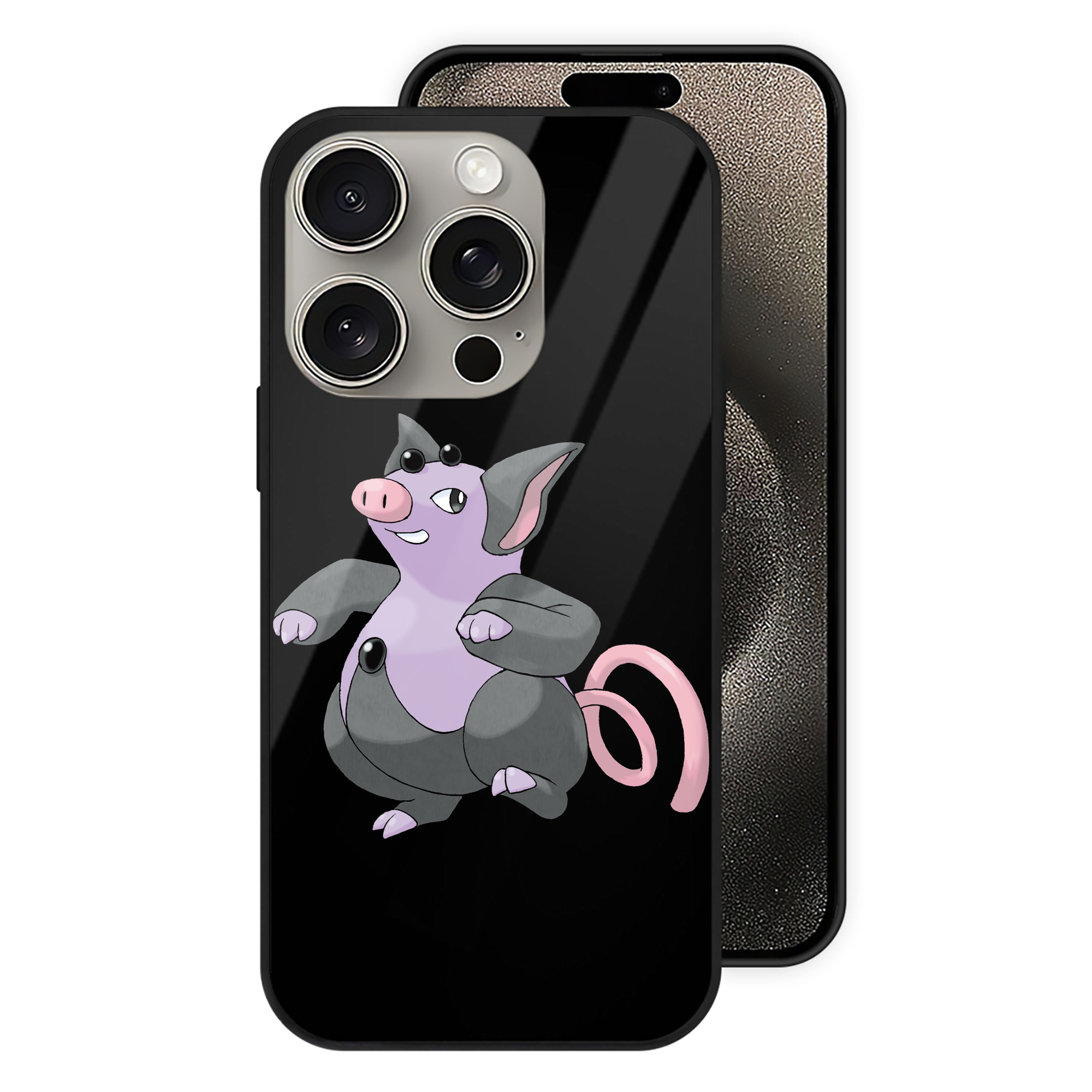 （画像用） ポケットモンスター Pokémon 【iPhone15Pro対応】スマホケース 耐衝撃＆黄変防止 背面ガラス