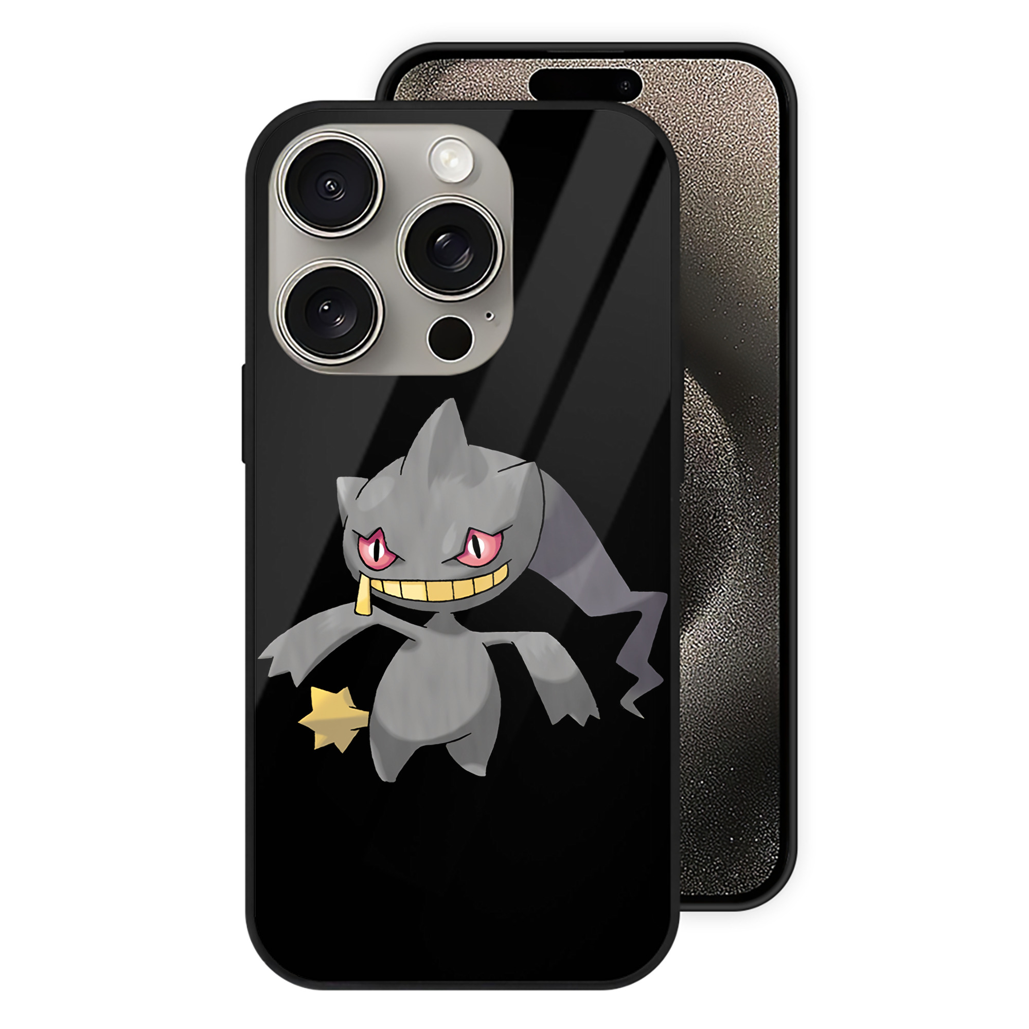 （画像用） ポケットモンスター Pokémon 【iPhone15Pro対応】スマホケース 耐衝撃＆黄変防止 背面ガラス