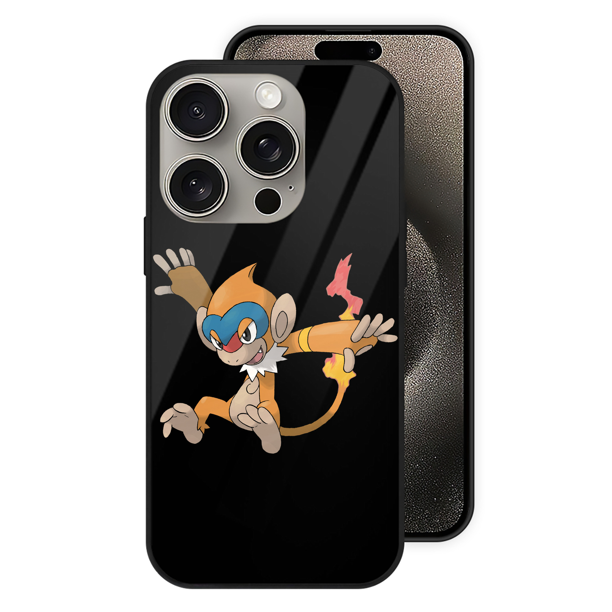 （画像用） ポケットモンスター Pokémon 【iPhone15Pro対応】スマホケース 耐衝撃＆黄変防止 背面ガラス