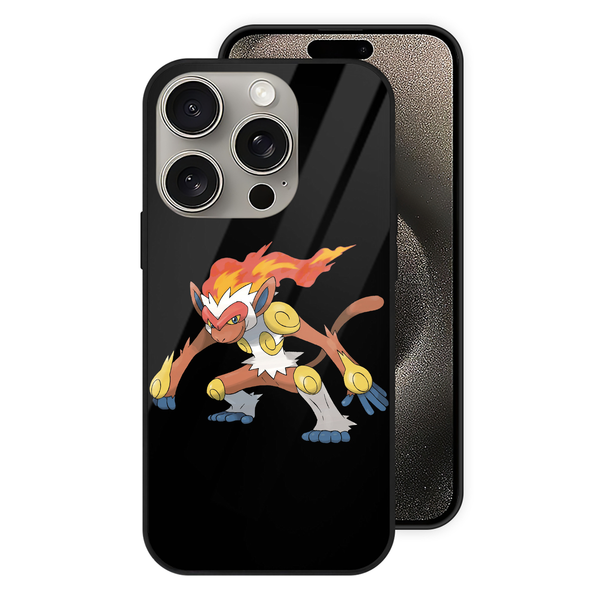 （画像用） ポケットモンスター Pokémon 【iPhone15Pro対応】スマホケース 耐衝撃＆黄変防止 背面ガラス