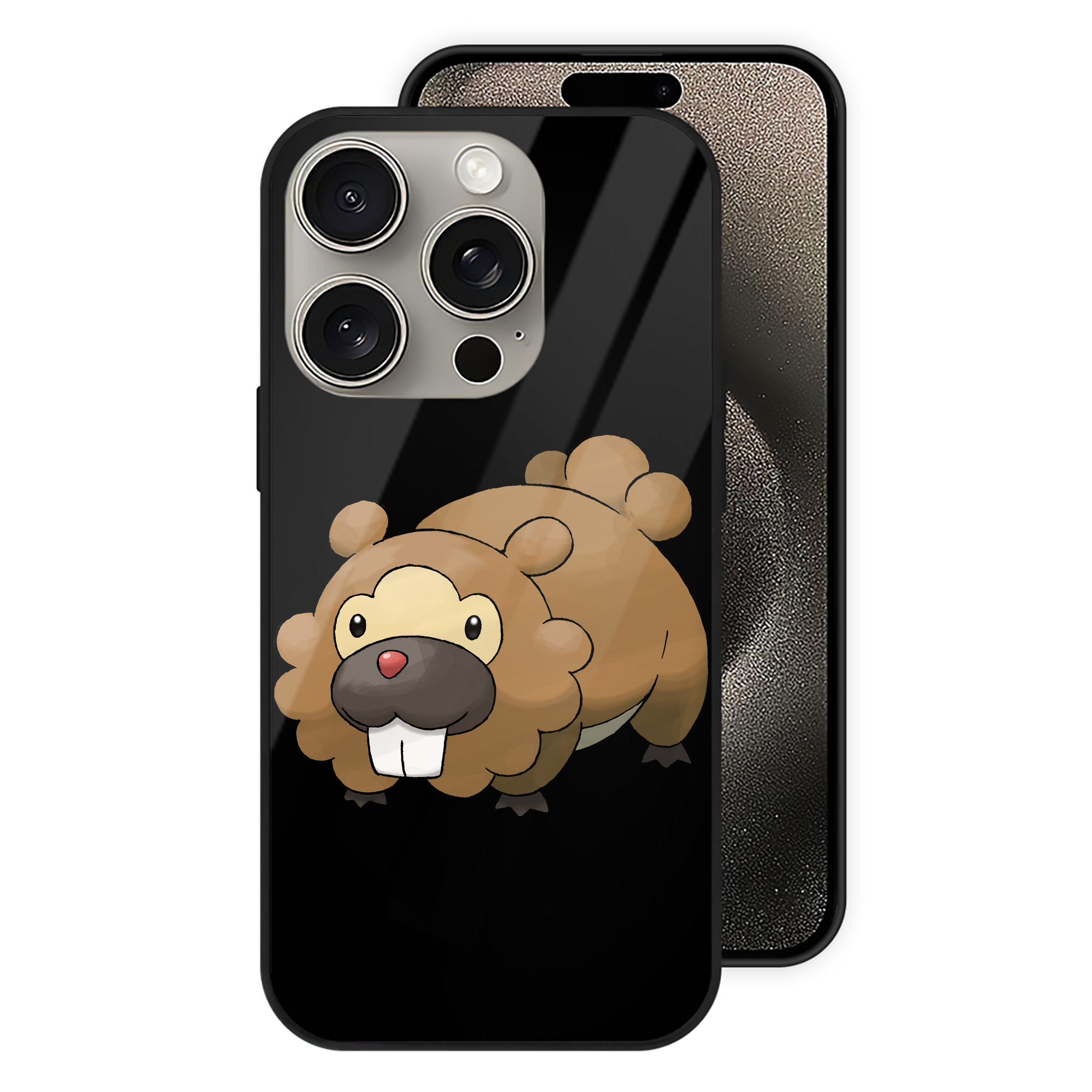 （画像用） ポケットモンスター Pokémon 【iPhone15Pro対応】スマホケース 耐衝撃＆黄変防止 背面ガラス
