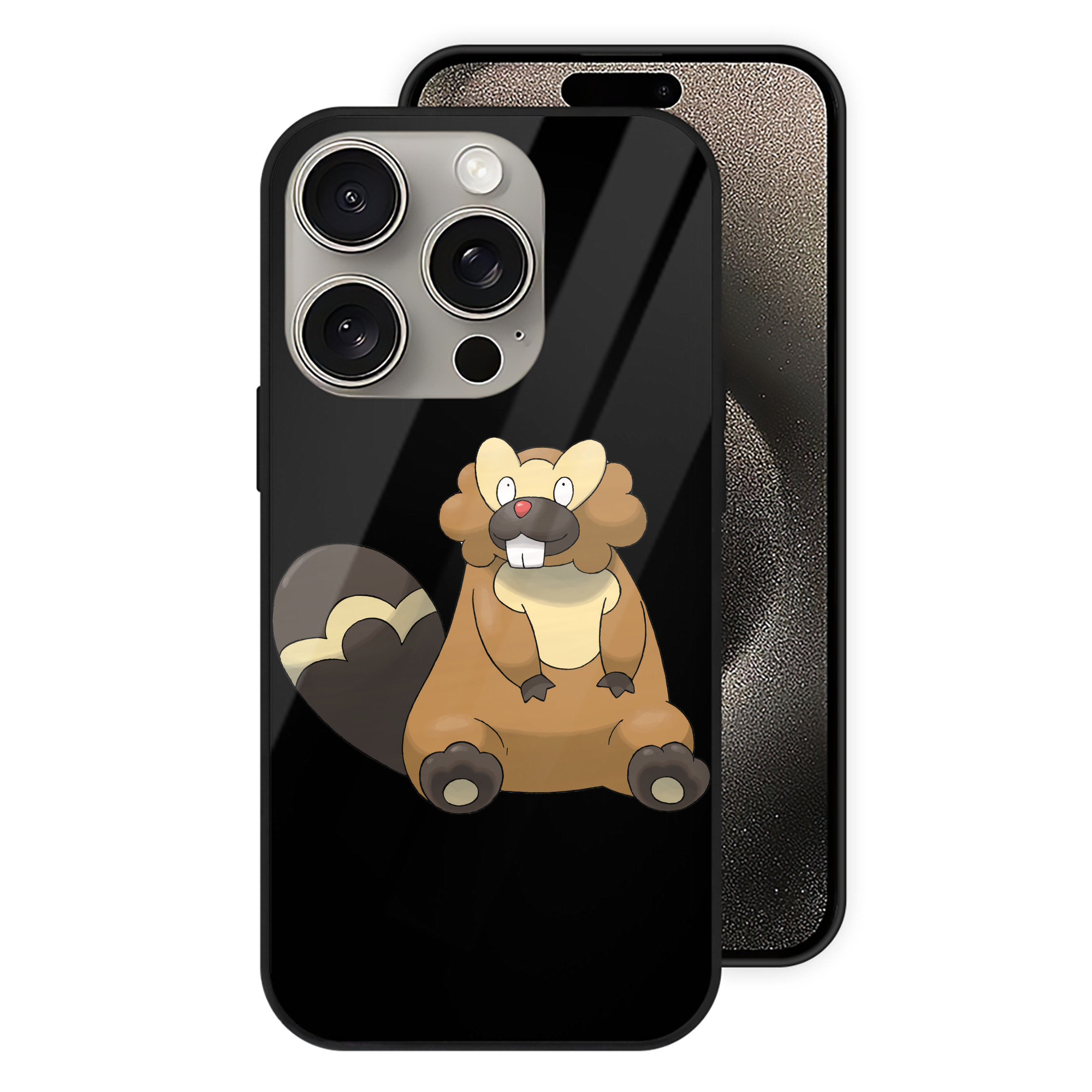 （画像用） ポケットモンスター Pokémon 【iPhone15Pro対応】スマホケース 耐衝撃＆黄変防止 背面ガラス