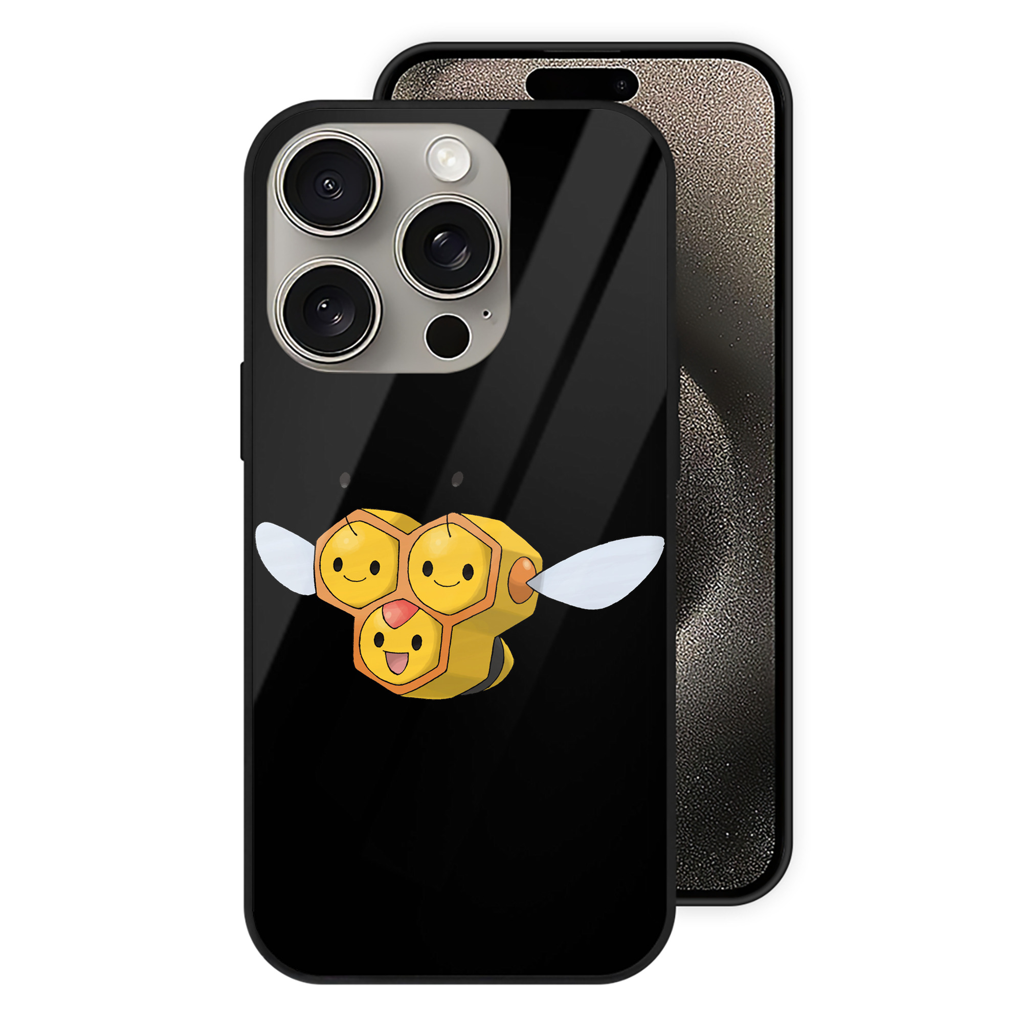 （画像用） ポケットモンスター Pokémon 【iPhone15Pro対応】スマホケース 耐衝撃＆黄変防止 背面ガラス