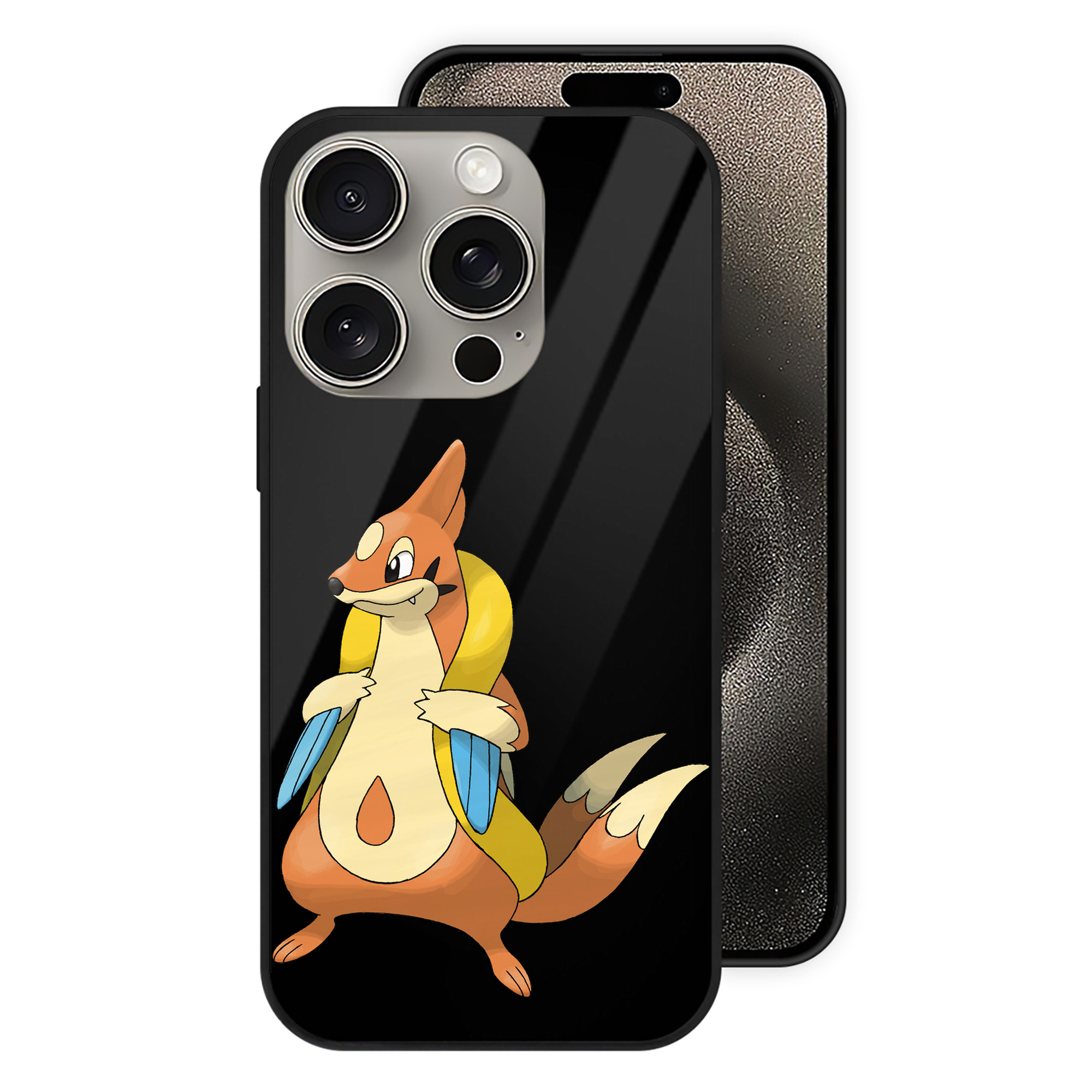 （画像用） ポケットモンスター Pokémon 【iPhone15Pro対応】スマホケース 耐衝撃＆黄変防止 背面ガラス