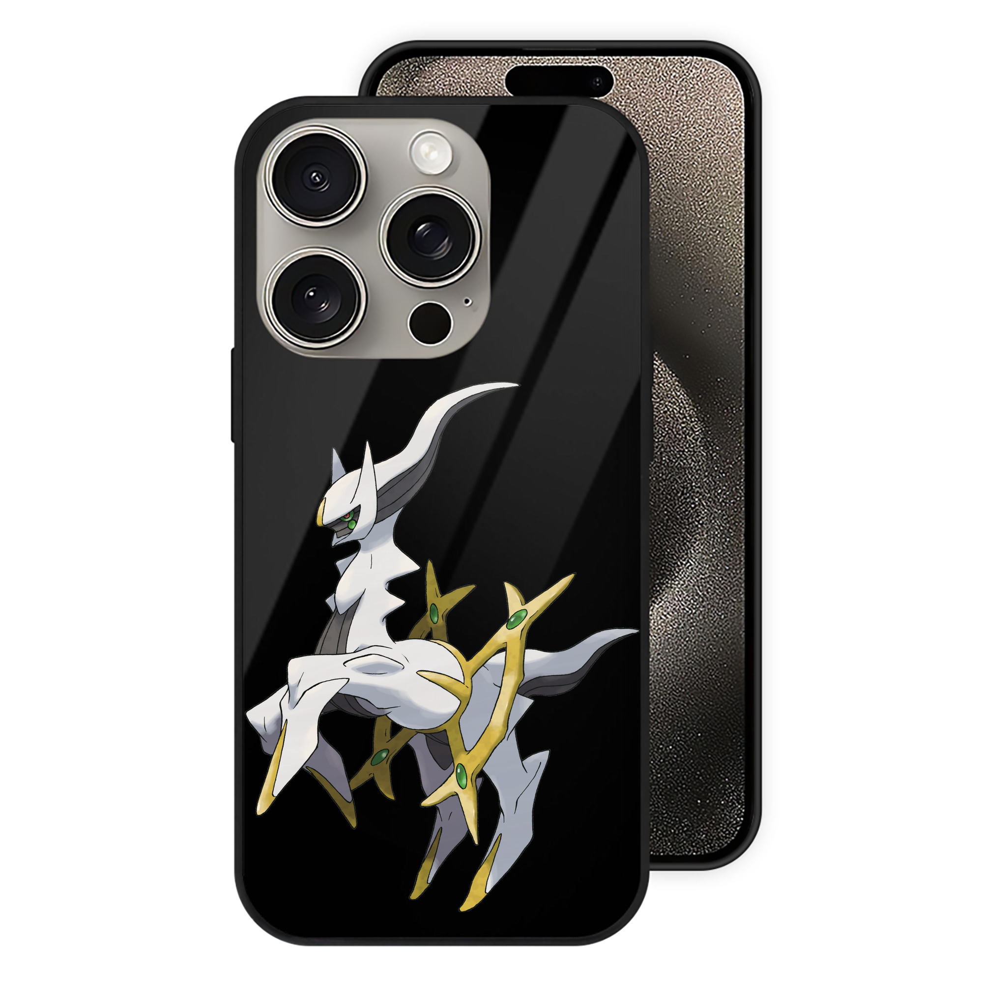（画像用） ポケットモンスター Pokémon 【iPhone15Pro対応】スマホケース 耐衝撃＆黄変防止 背面ガラス
