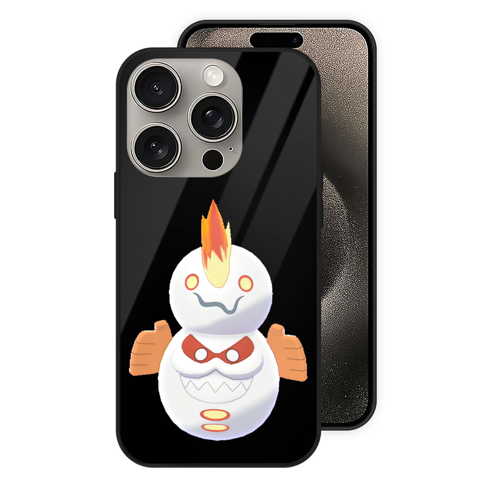 （画像用） ポケットモンスター Pokémon 【iPhone15Pro対応】スマホケース 耐衝撃＆黄変防止 背面ガラス