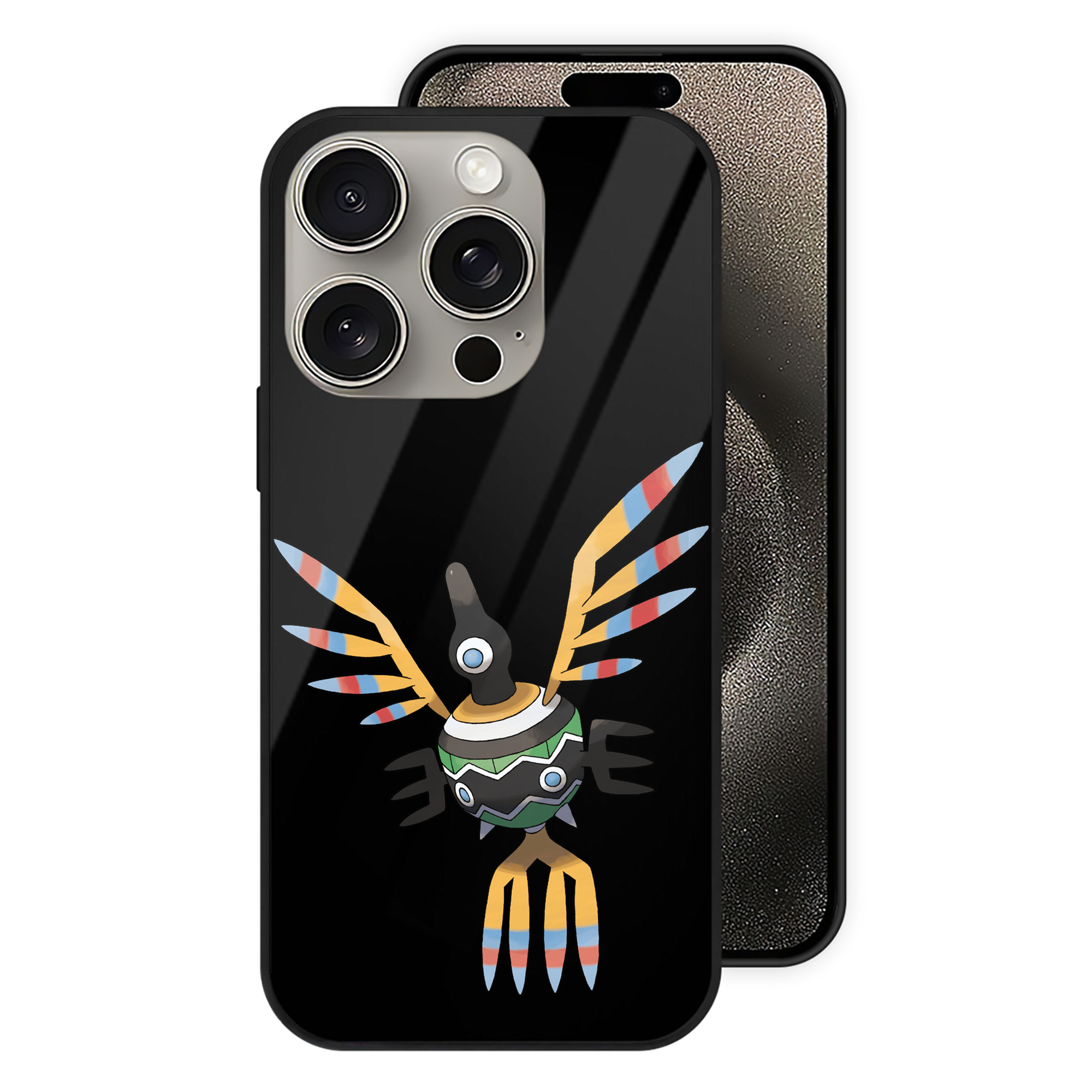 （画像用） ポケットモンスター Pokémon 【iPhone15Pro対応】スマホケース 耐衝撃＆黄変防止 背面ガラス