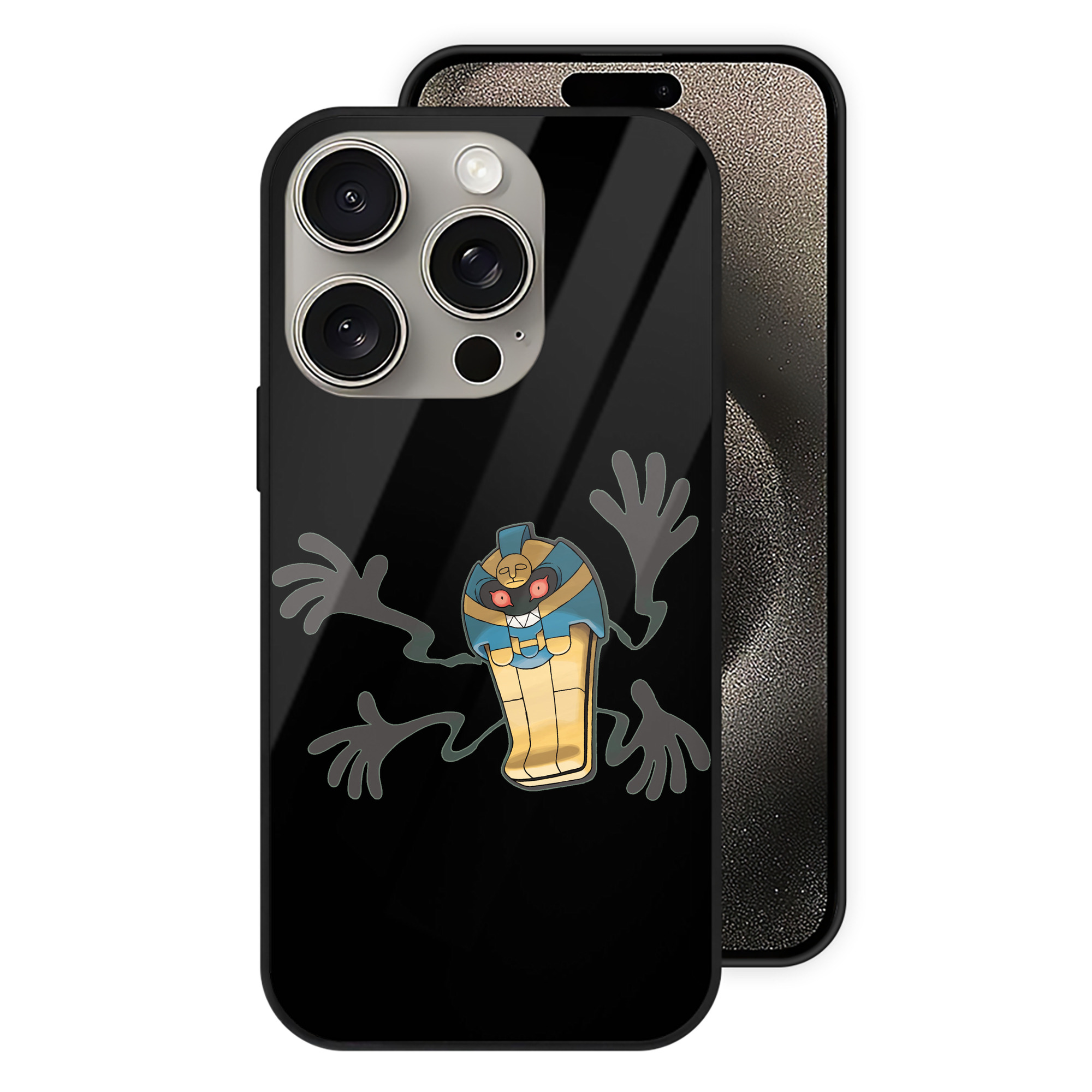 （画像用） ポケットモンスター Pokémon 【iPhone15Pro対応】スマホケース 耐衝撃＆黄変防止 背面ガラス