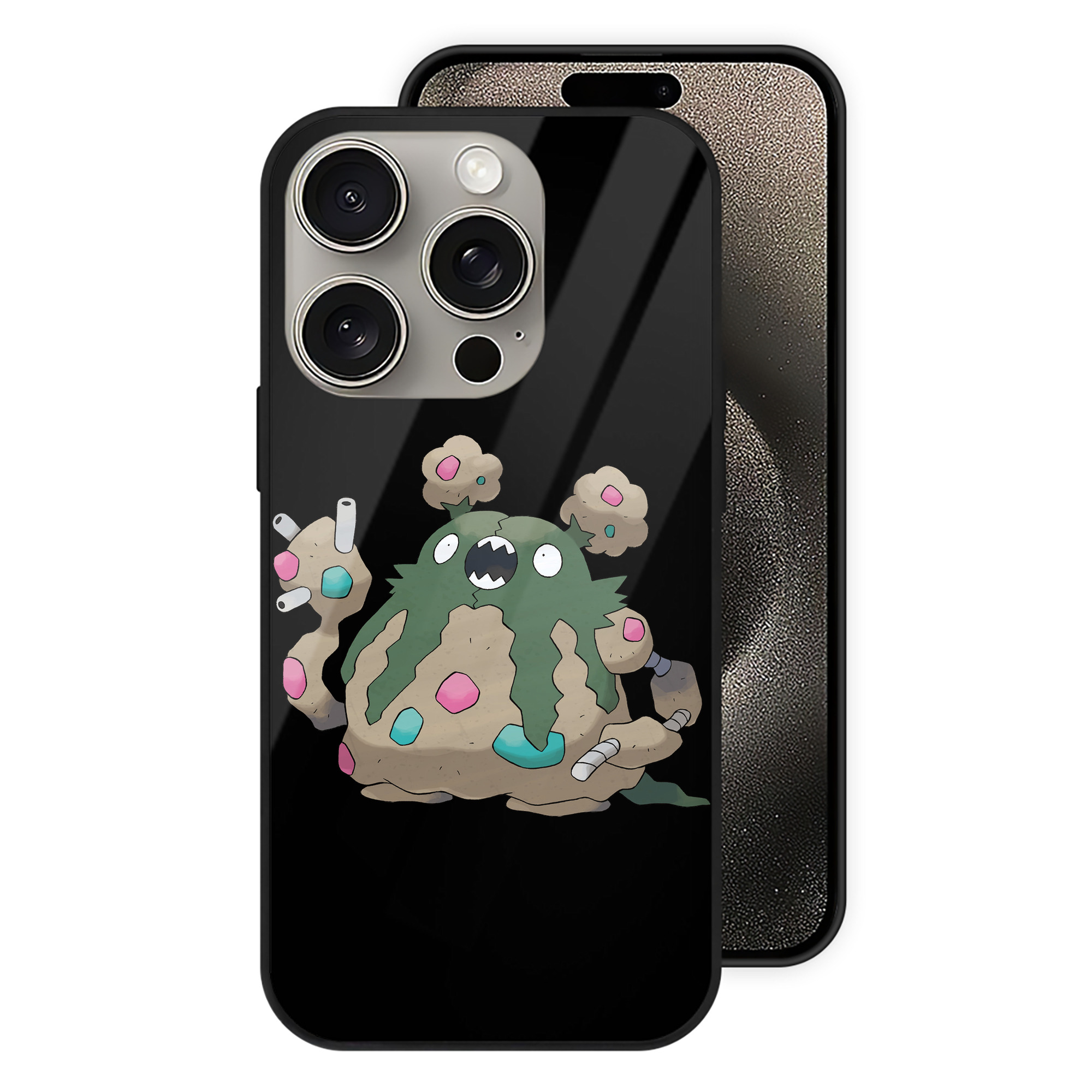 （画像用） ポケットモンスター Pokémon 【iPhone15Pro対応】スマホケース 耐衝撃＆黄変防止 背面ガラス