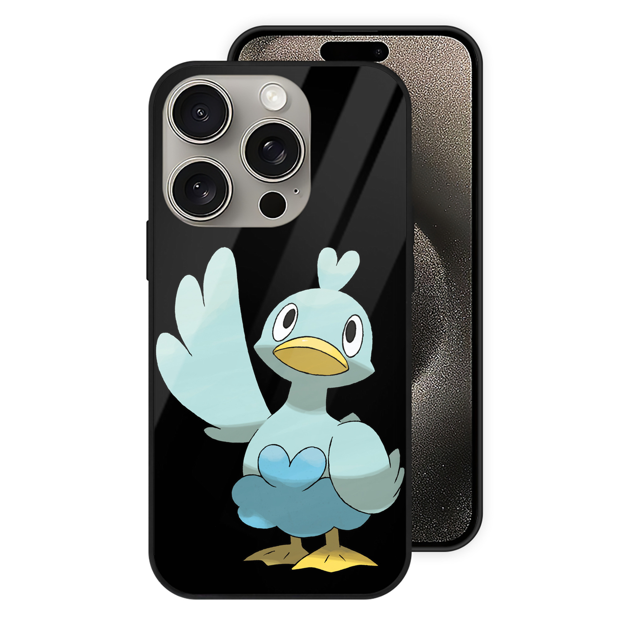 （画像用） ポケットモンスター Pokémon 【iPhone15Pro対応】スマホケース 耐衝撃＆黄変防止 背面ガラス