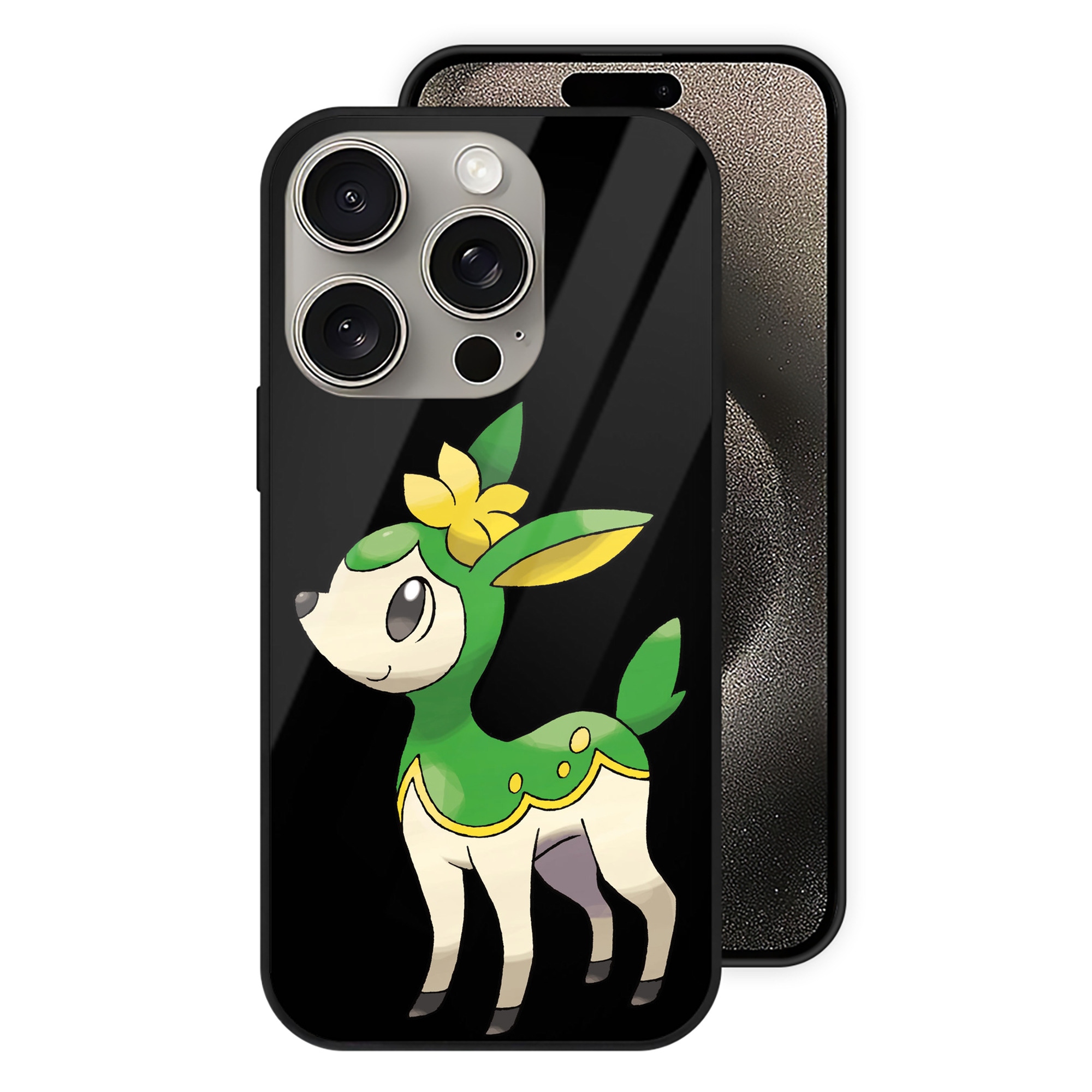 （画像用） ポケットモンスター Pokémon 【iPhone15Pro対応】スマホケース 耐衝撃＆黄変防止 背面ガラス