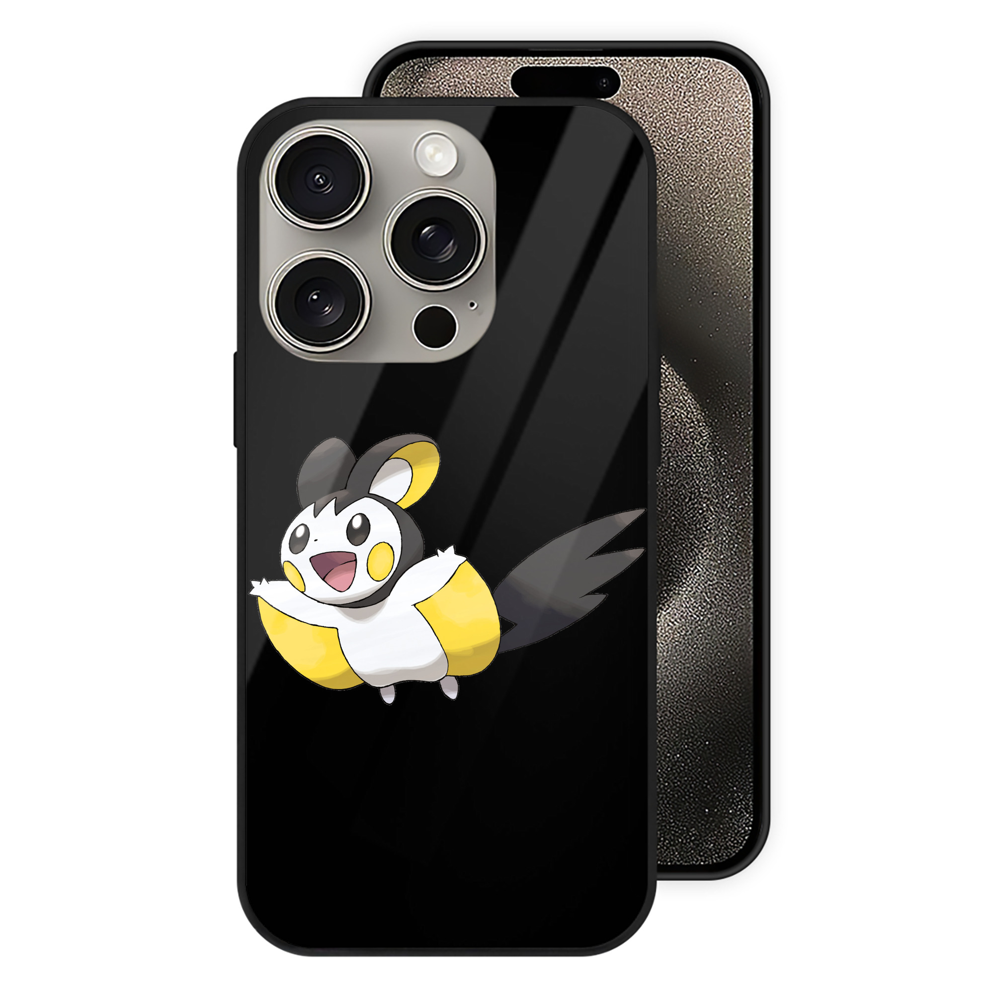 （画像用） ポケットモンスター Pokémon 【iPhone15Pro対応】スマホケース 耐衝撃＆黄変防止 背面ガラス
