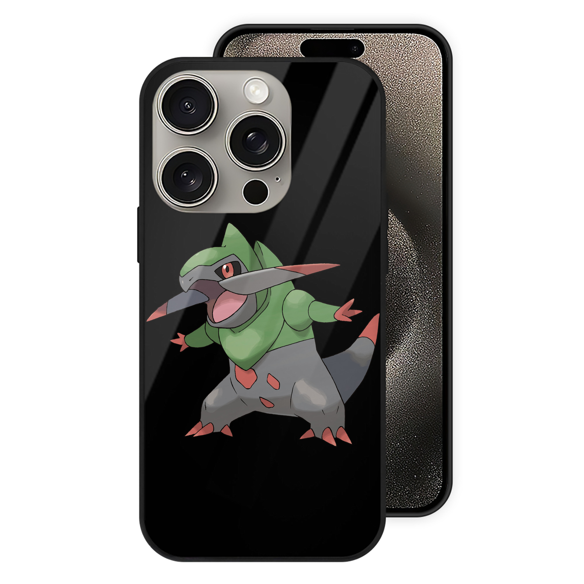 （画像用） ポケットモンスター Pokémon 【iPhone15Pro対応】スマホケース 耐衝撃＆黄変防止 背面ガラス