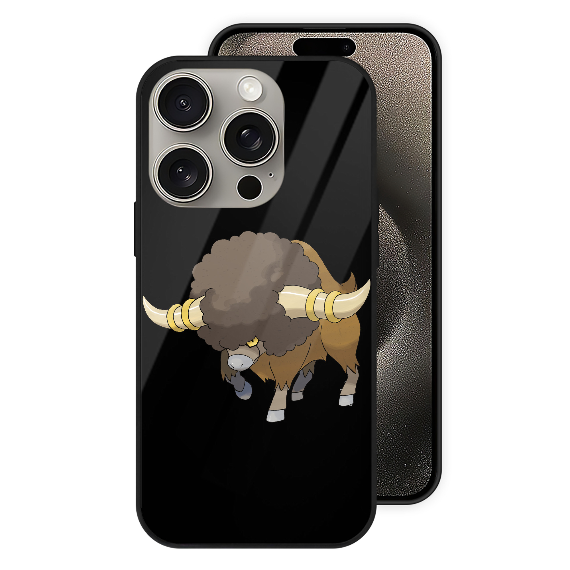 （画像用） ポケットモンスター Pokémon 【iPhone15Pro対応】スマホケース 耐衝撃＆黄変防止 背面ガラス
