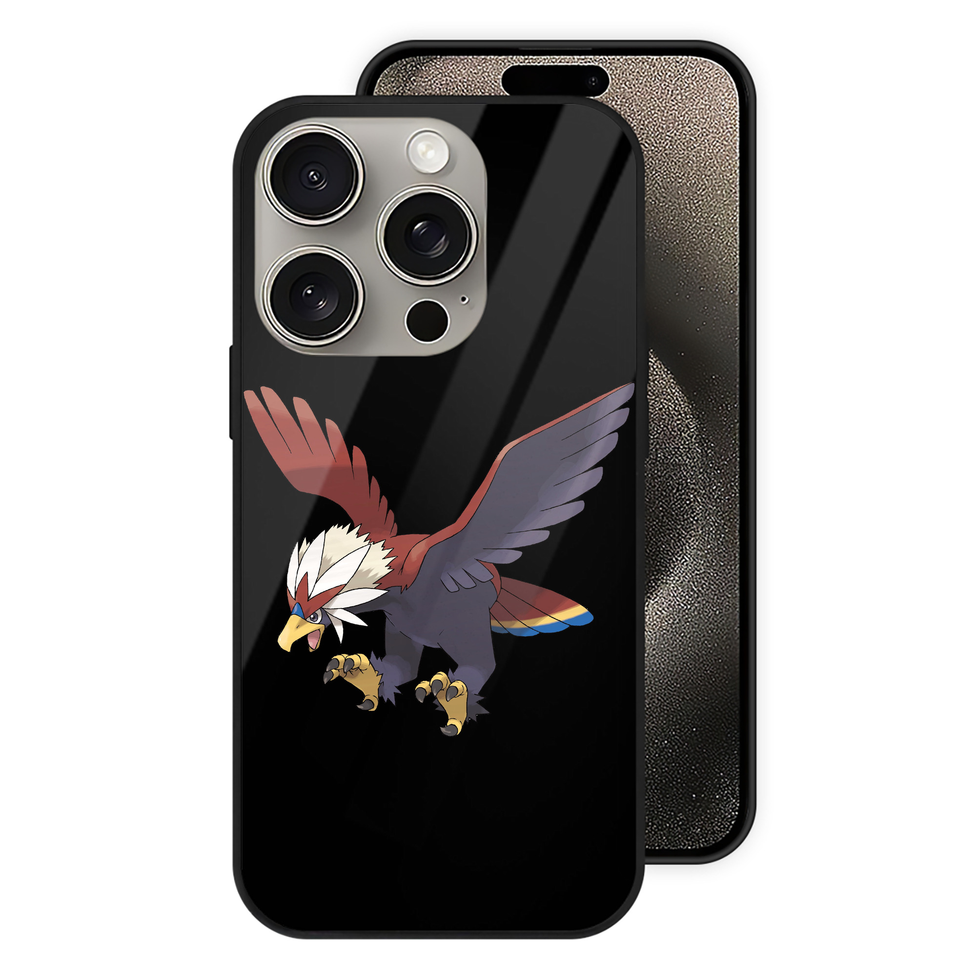 （画像用） ポケットモンスター Pokémon 【iPhone15Pro対応】スマホケース 耐衝撃＆黄変防止 背面ガラス