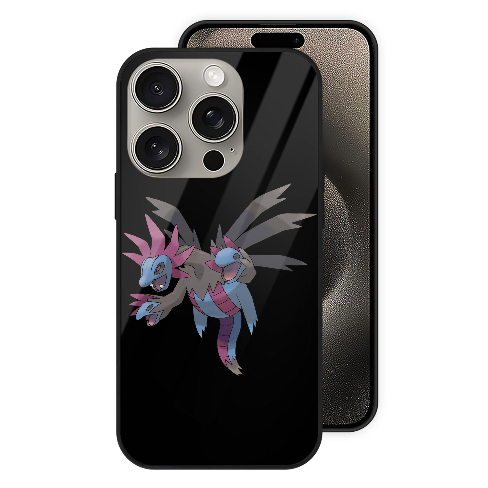 （画像用） ポケットモンスター Pokémon 【iPhone15Pro対応】スマホケース 耐衝撃＆黄変防止 背面ガラス