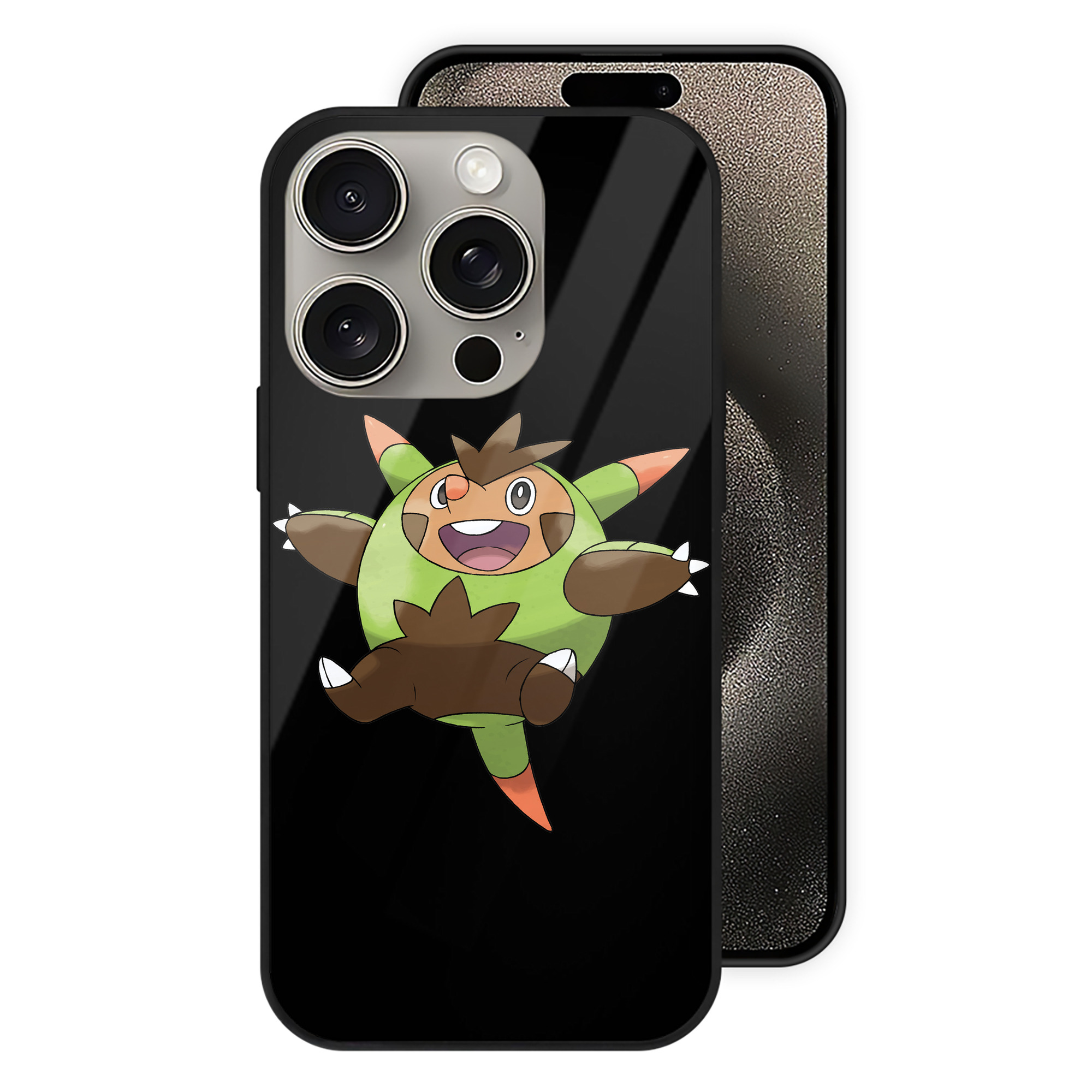 （画像用） ポケットモンスター Pokémon 【iPhone15Pro対応】スマホケース 耐衝撃＆黄変防止 背面ガラス