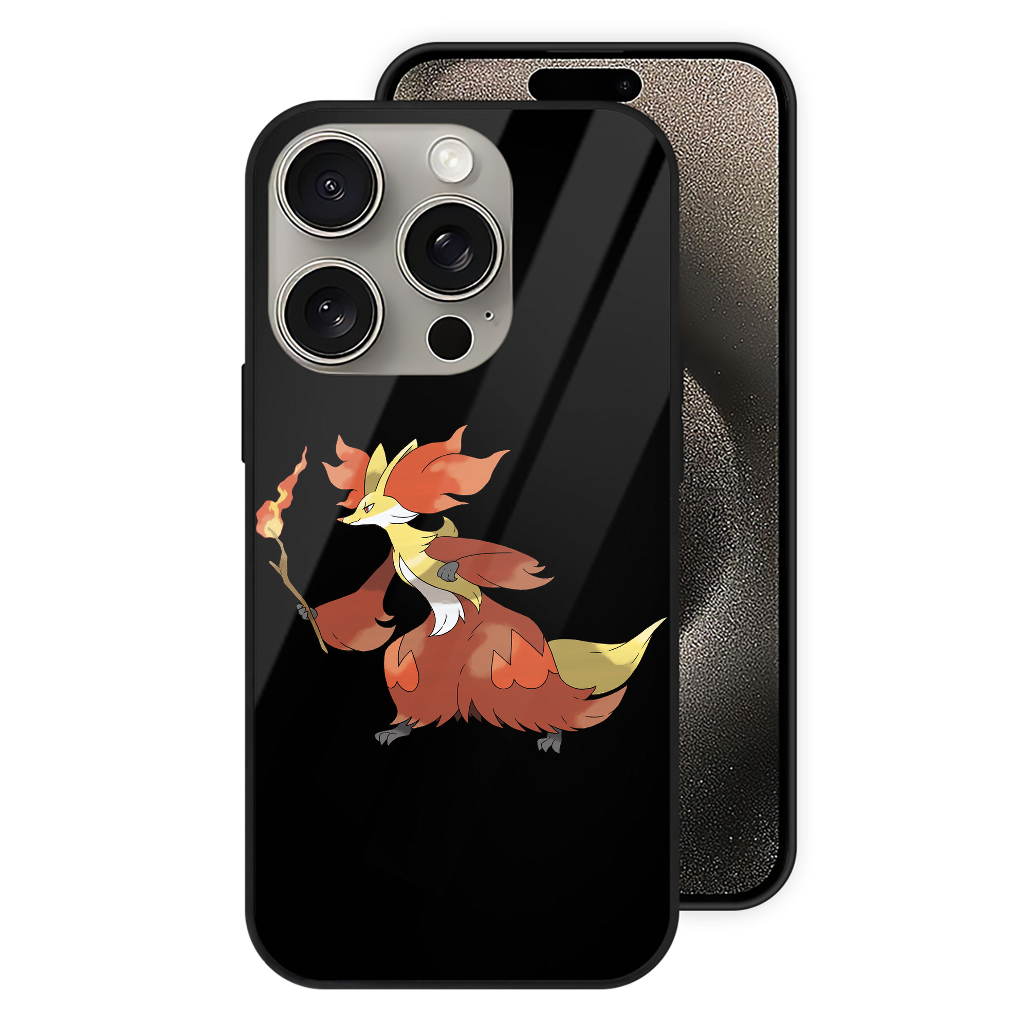 （画像用） ポケットモンスター Pokémon 【iPhone15Pro対応】スマホケース 耐衝撃＆黄変防止 背面ガラス