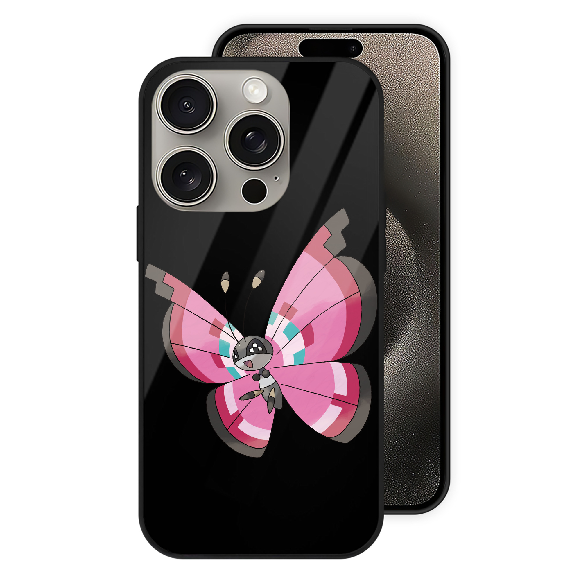 （画像用） ポケットモンスター Pokémon 【iPhone15Pro対応】スマホケース 耐衝撃＆黄変防止 背面ガラス