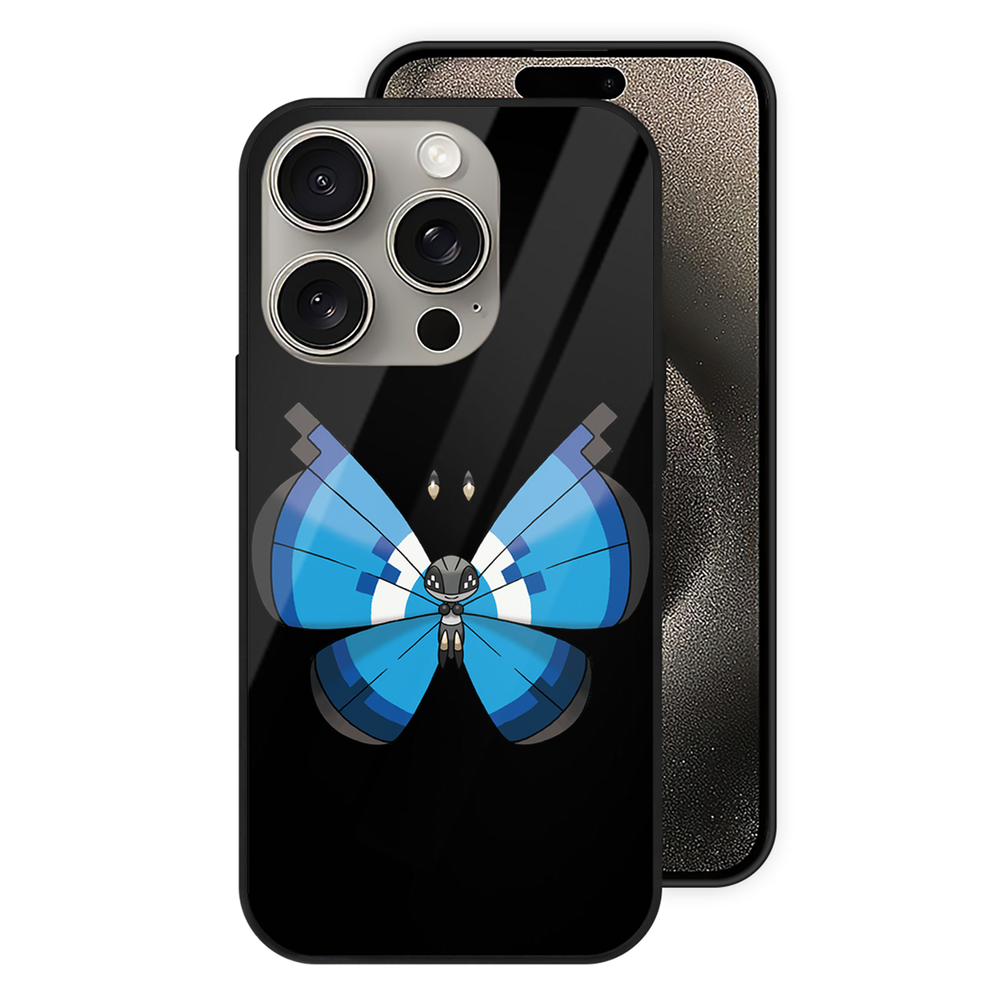 （画像用） ポケットモンスター Pokémon 【iPhone15Pro対応】スマホケース 耐衝撃＆黄変防止 背面ガラス