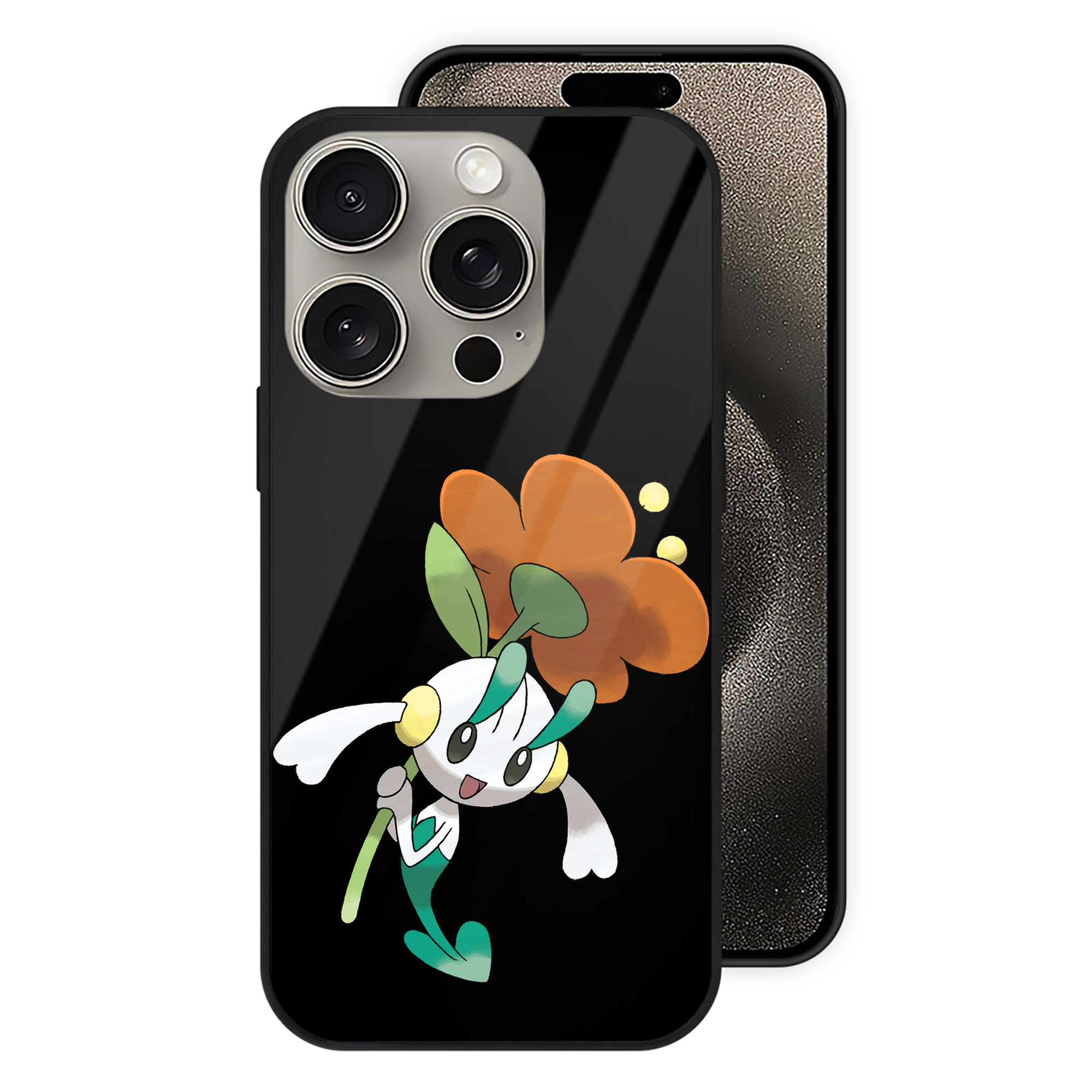 （画像用） ポケットモンスター Pokémon 【iPhone15Pro対応】スマホケース 耐衝撃＆黄変防止 背面ガラス