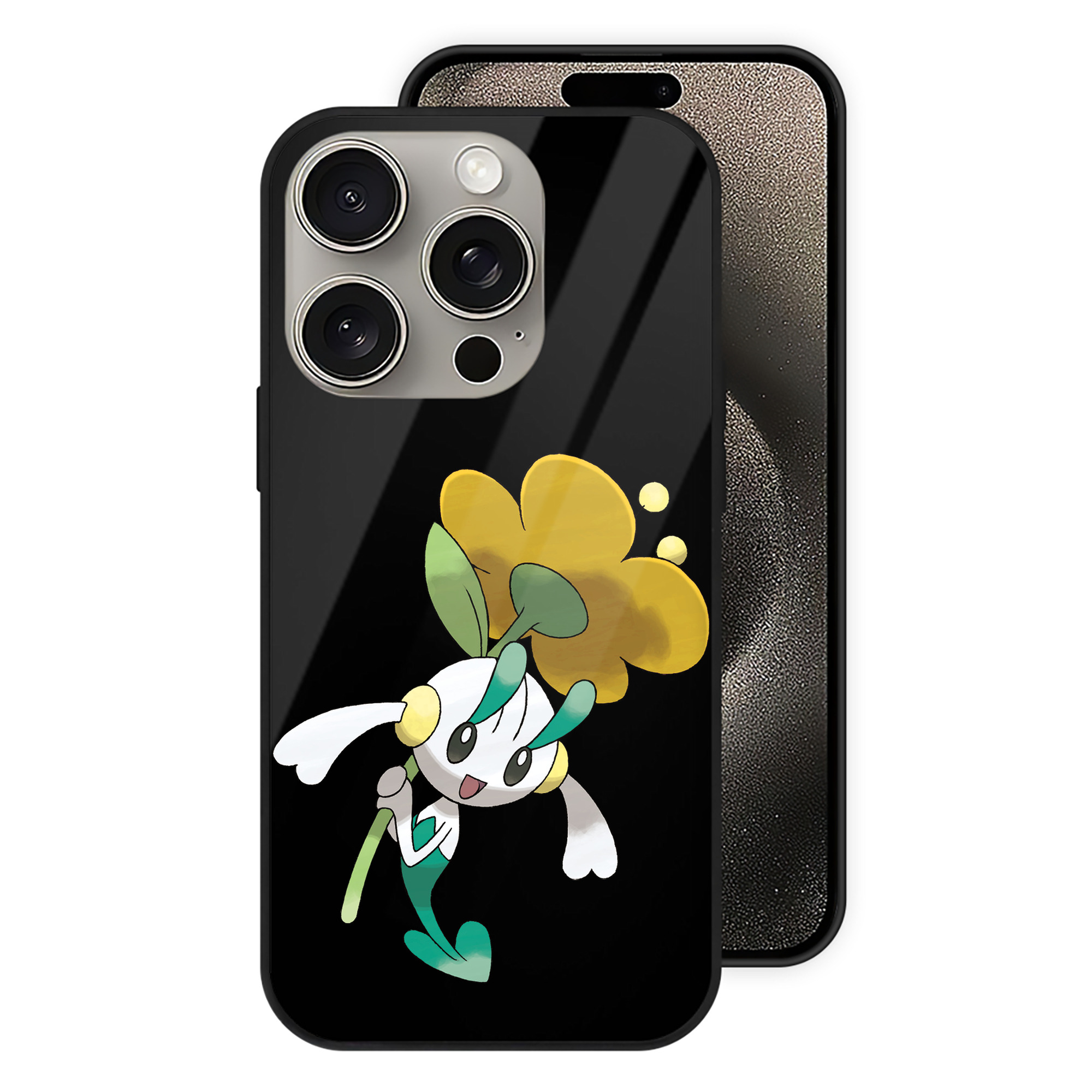 （画像用） ポケットモンスター Pokémon 【iPhone15Pro対応】スマホケース 耐衝撃＆黄変防止 背面ガラス