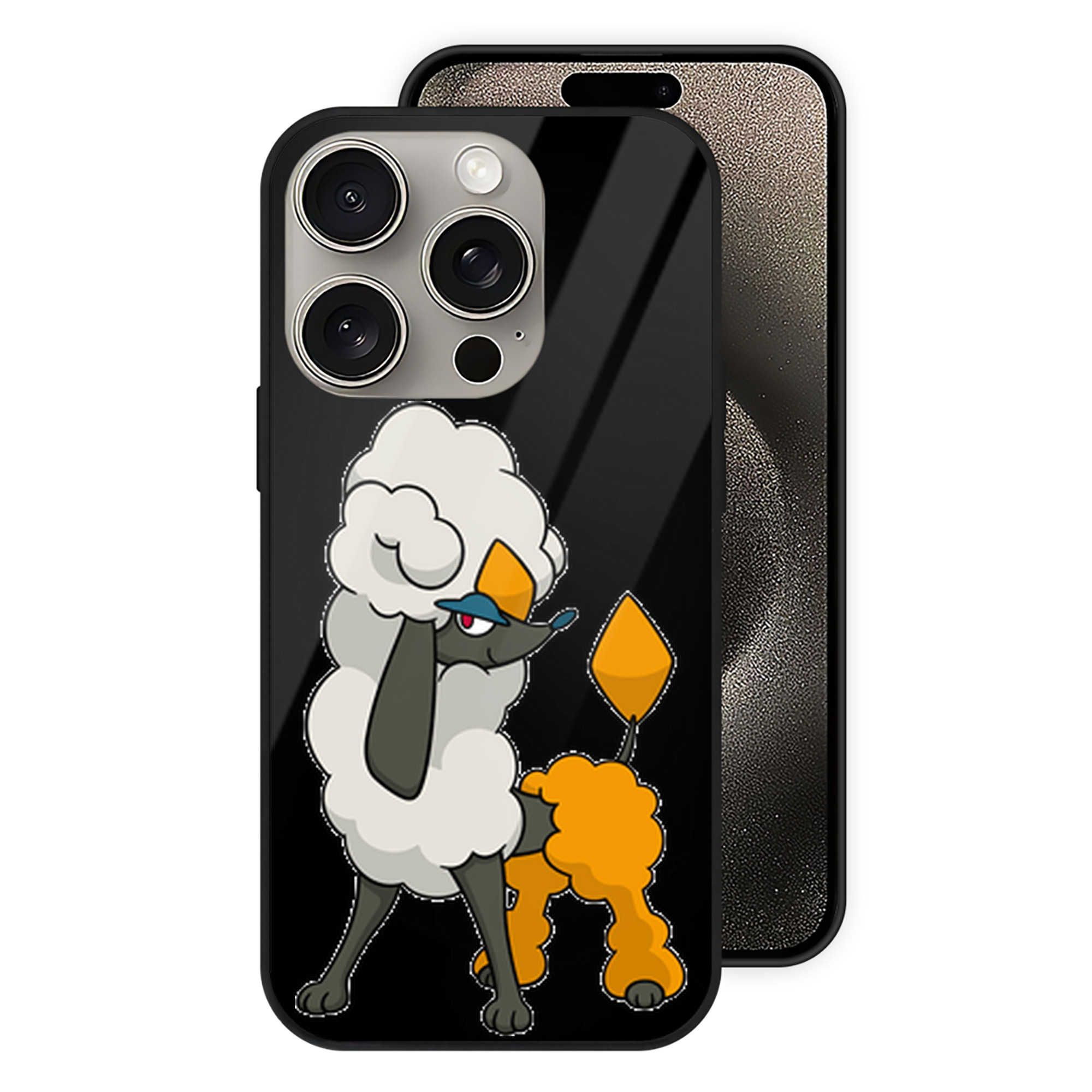 （画像用） ポケットモンスター Pokémon 【iPhone15Pro対応】スマホケース 耐衝撃＆黄変防止 背面ガラス