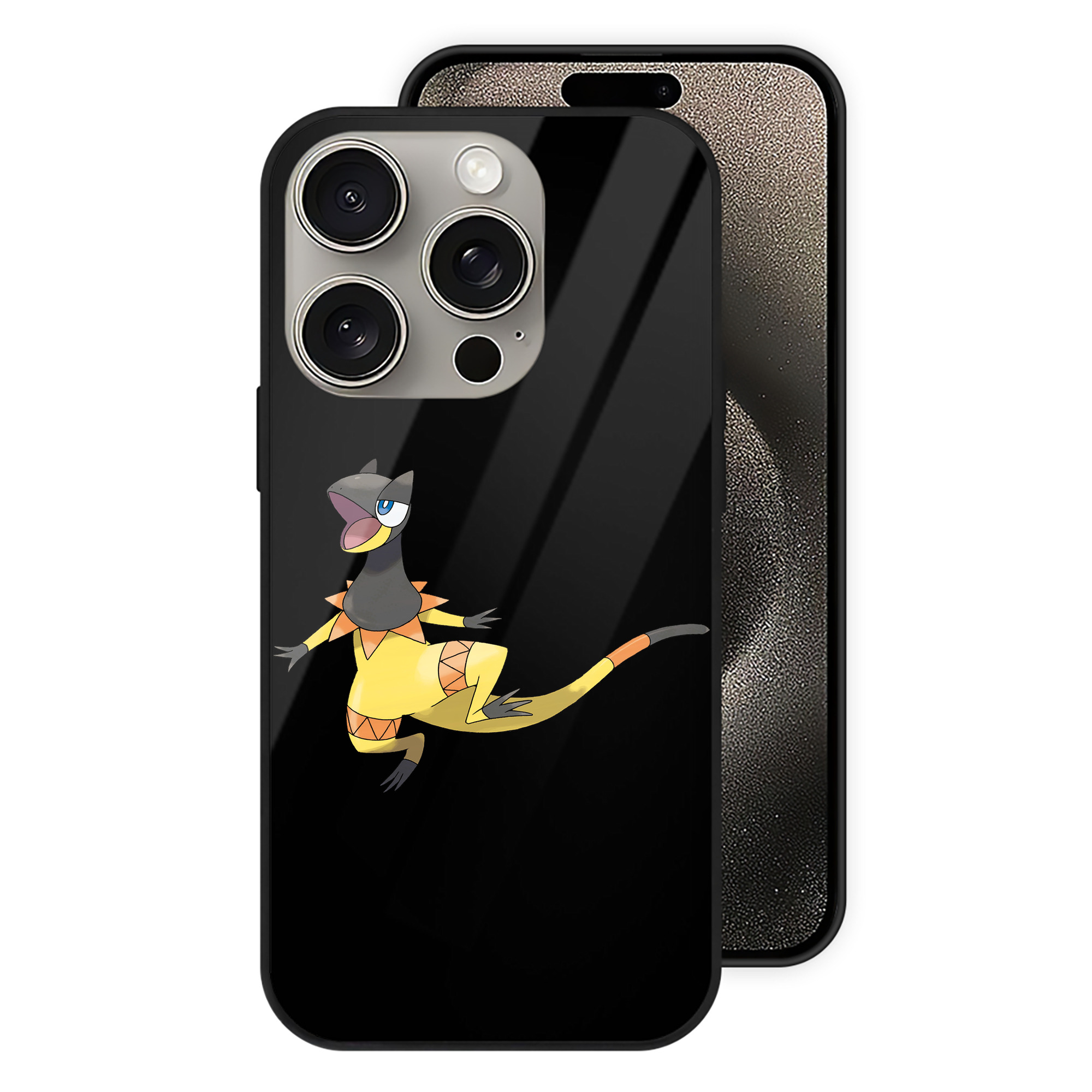 （画像用） ポケットモンスター Pokémon 【iPhone15Pro対応】スマホケース 耐衝撃＆黄変防止 背面ガラス