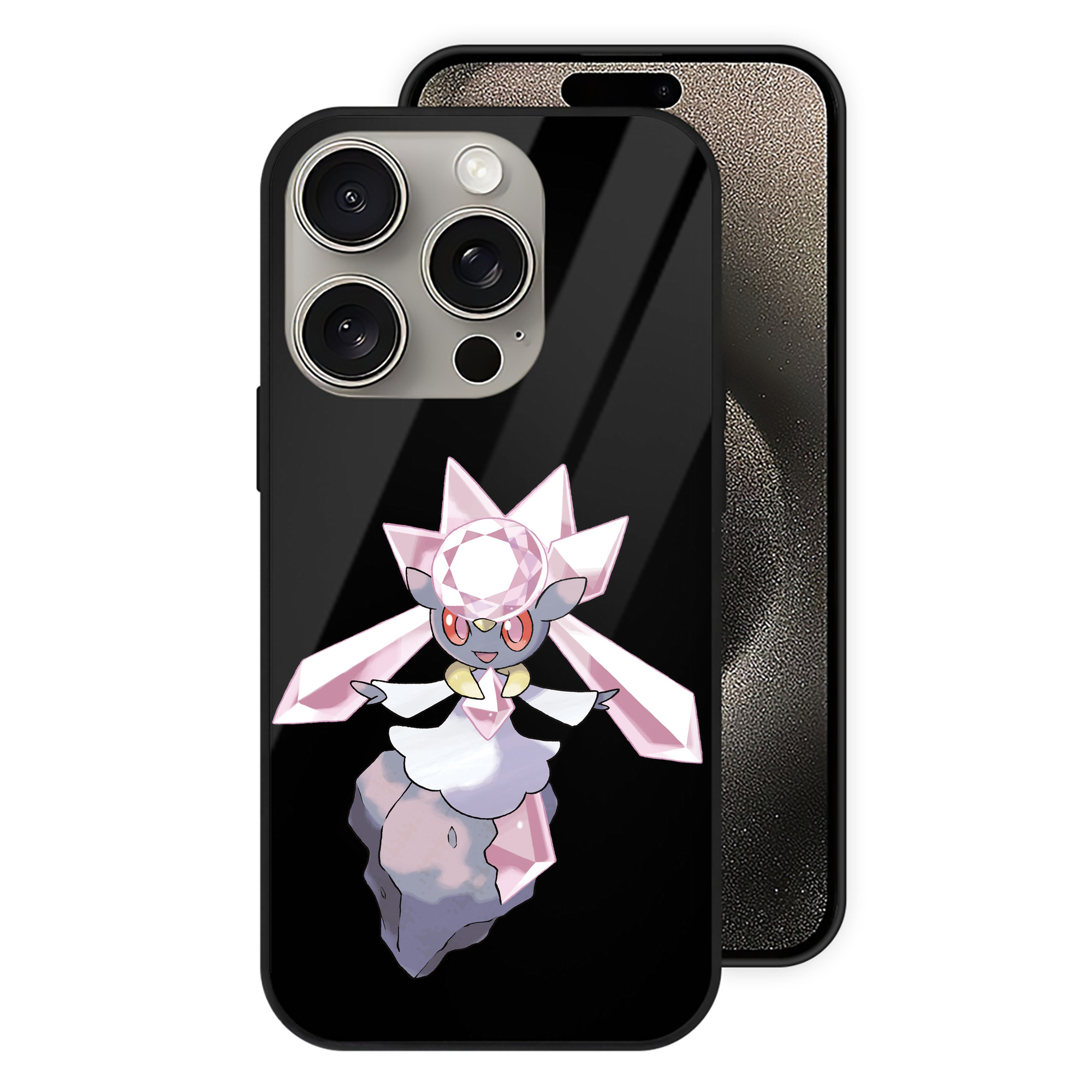（画像用） ポケットモンスター Pokémon 【iPhone15Pro対応】スマホケース 耐衝撃＆黄変防止 背面ガラス