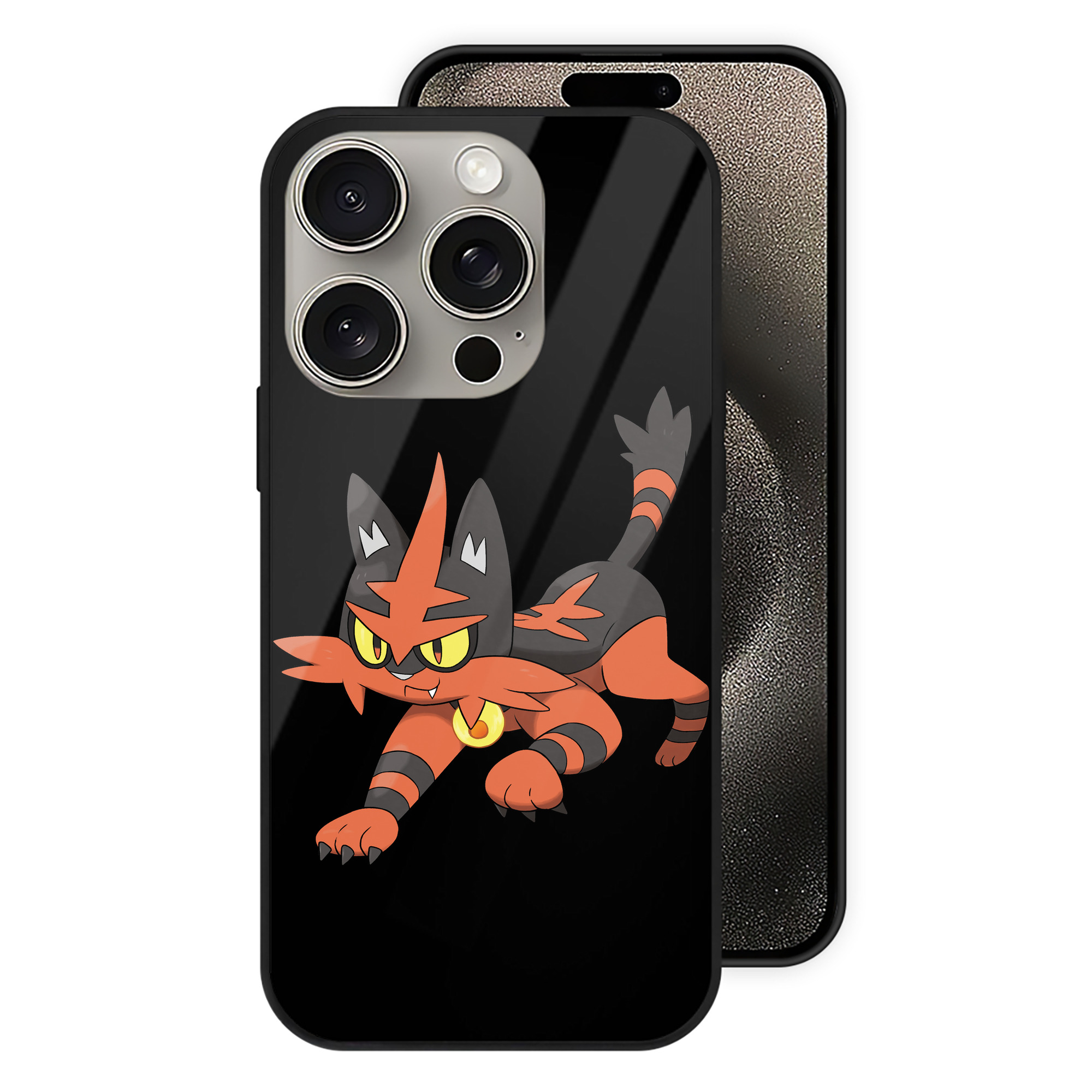 （画像用） ポケットモンスター Pokémon 【iPhone15Pro対応】スマホケース 耐衝撃＆黄変防止 背面ガラス
