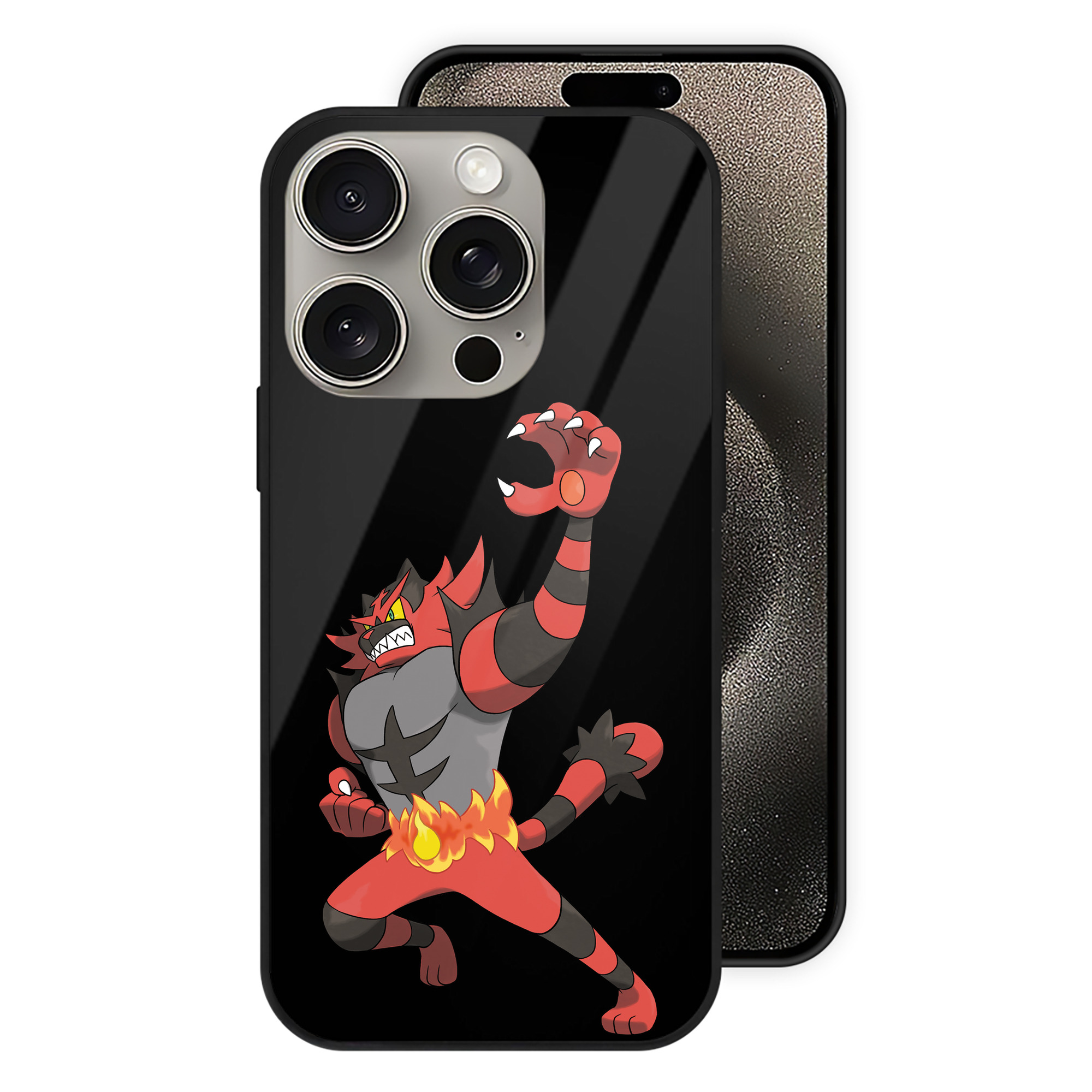 （画像用） ポケットモンスター Pokémon 【iPhone15Pro対応】スマホケース 耐衝撃＆黄変防止 背面ガラス