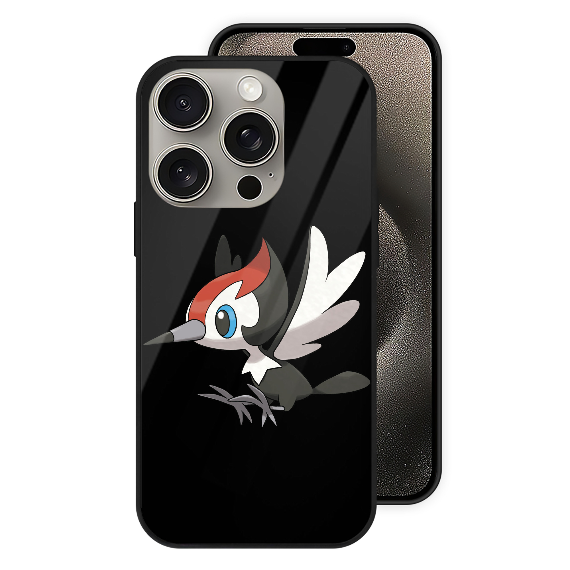 ポケットモンスター Pokémon 【iPhone15Pro対応】スマホケース 耐衝撃＆黄変防止 背面ガラス