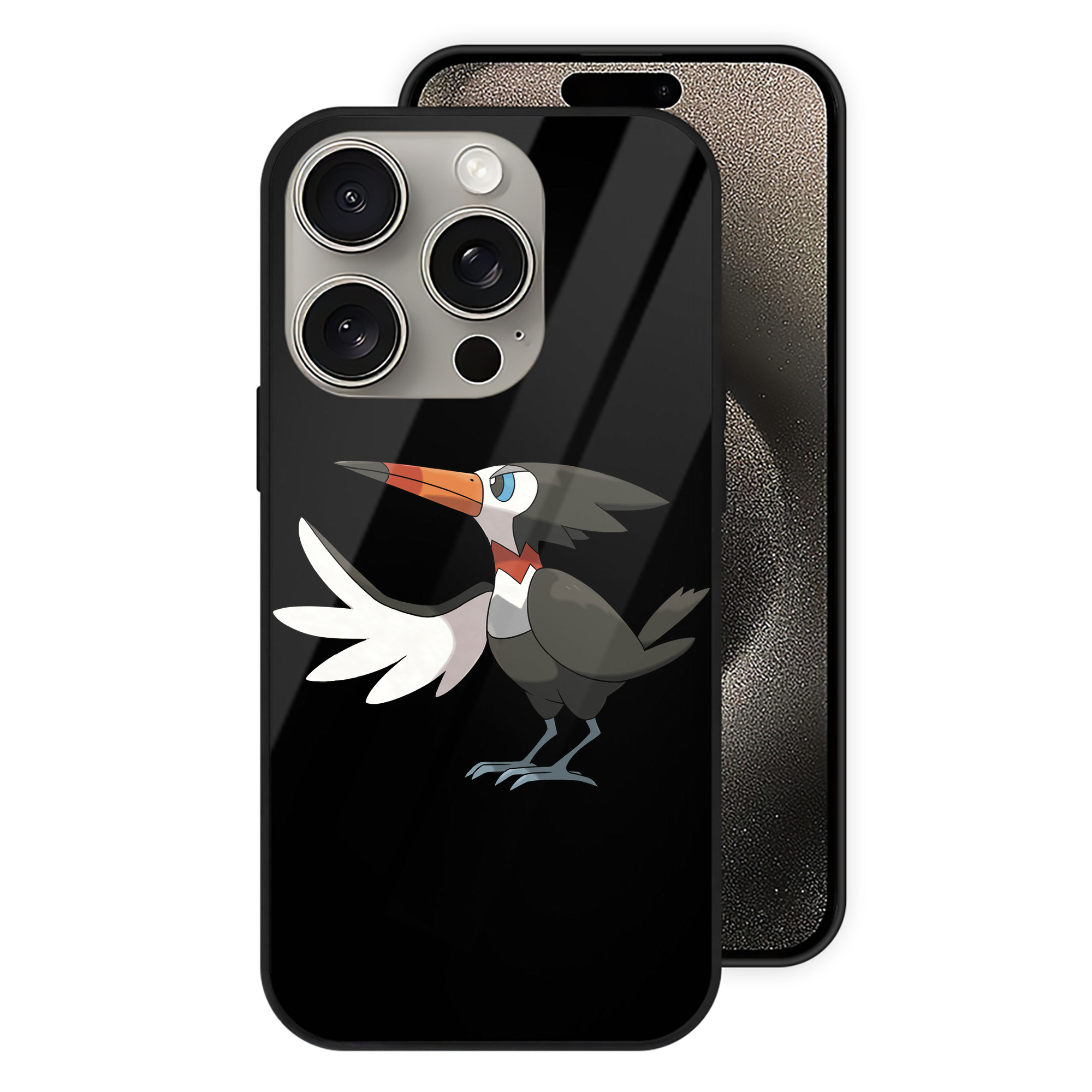 ポケットモンスター Pokémon 【iPhone15Pro対応】スマホケース 耐衝撃＆黄変防止 背面ガラス