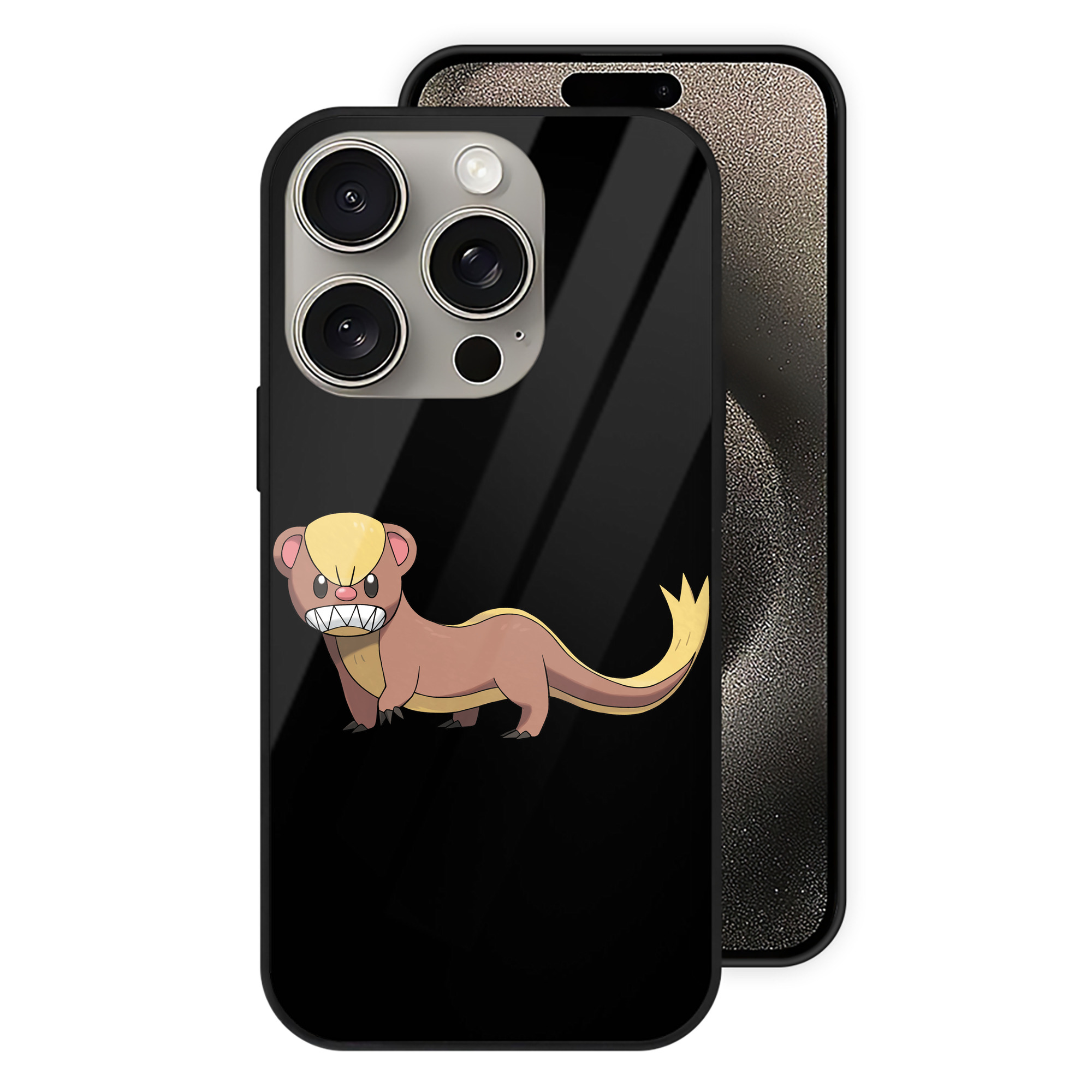 ポケットモンスター Pokémon 【iPhone15Pro対応】スマホケース 耐衝撃＆黄変防止 背面ガラス