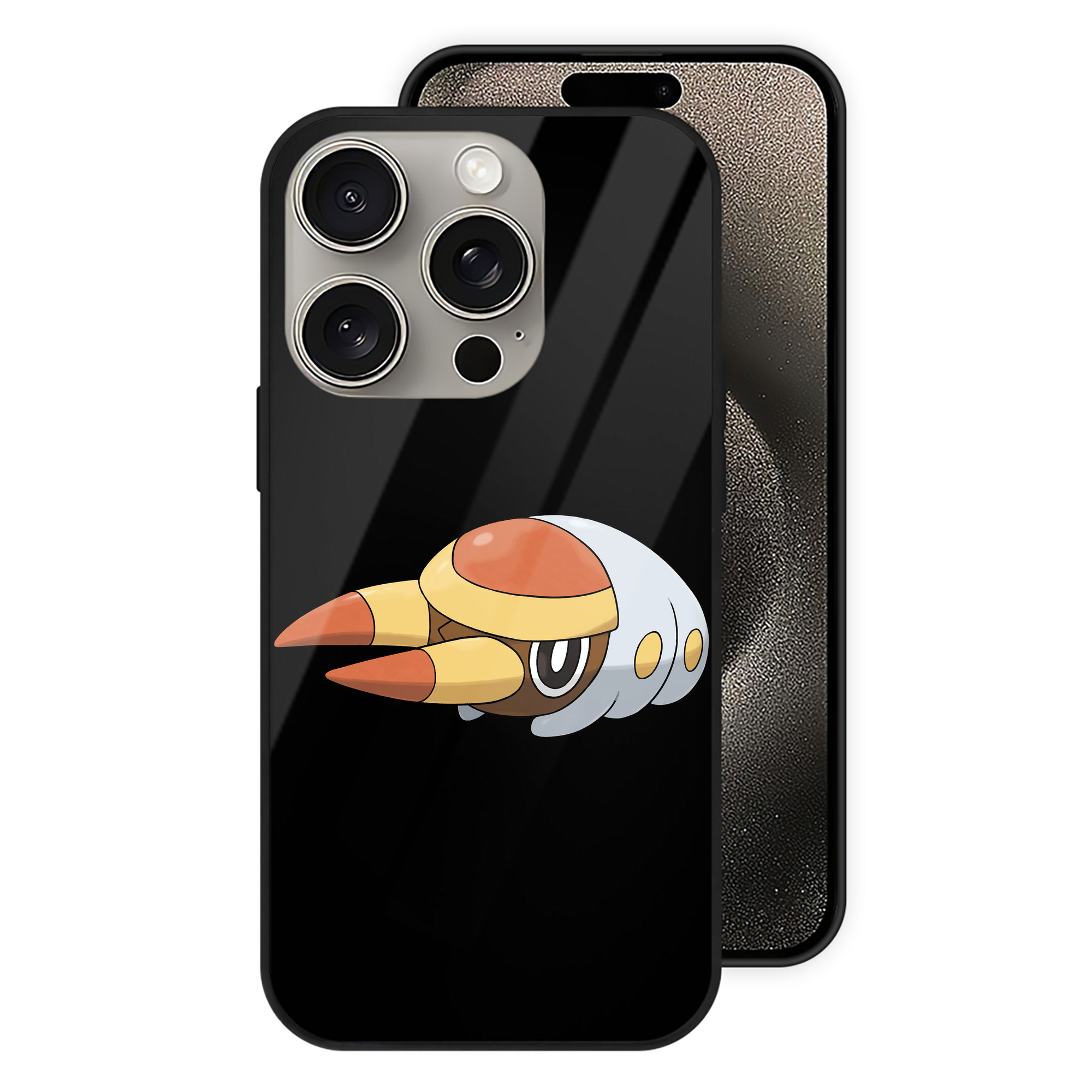 ポケットモンスター Pokémon 【iPhone15Pro対応】スマホケース 耐衝撃＆黄変防止 背面ガラス