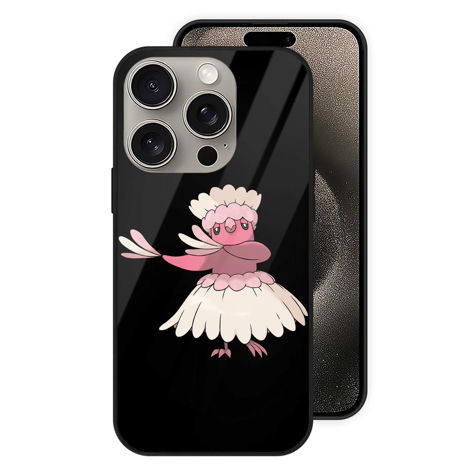 ポケットモンスター Pokémon 【iPhone15Pro対応】スマホケース 耐衝撃＆黄変防止 背面ガラス