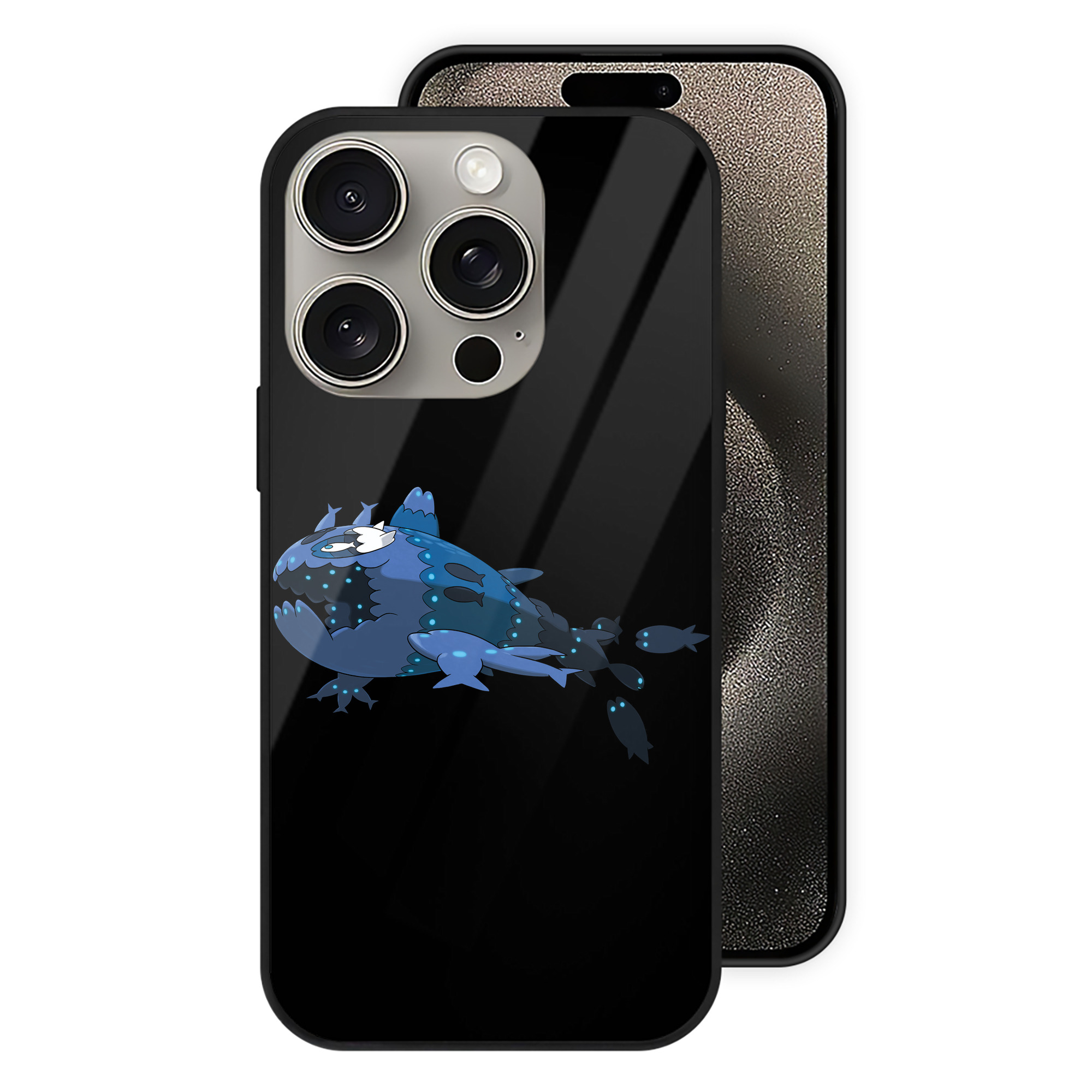 ポケットモンスター Pokémon 【iPhone15Pro対応】スマホケース 耐衝撃＆黄変防止 背面ガラス