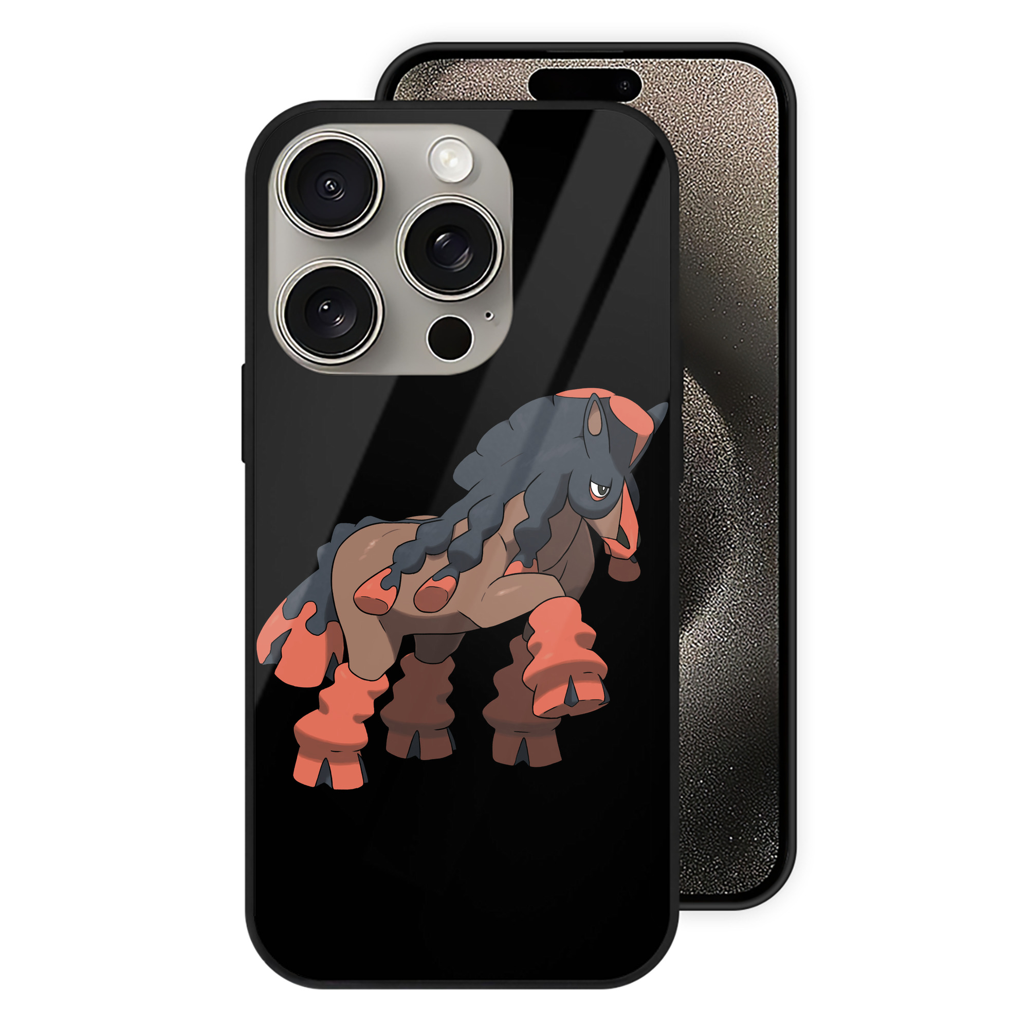 （画像用） ポケットモンスター Pokémon 【iPhone15Pro対応】スマホケース 耐衝撃＆黄変防止 背面ガラス