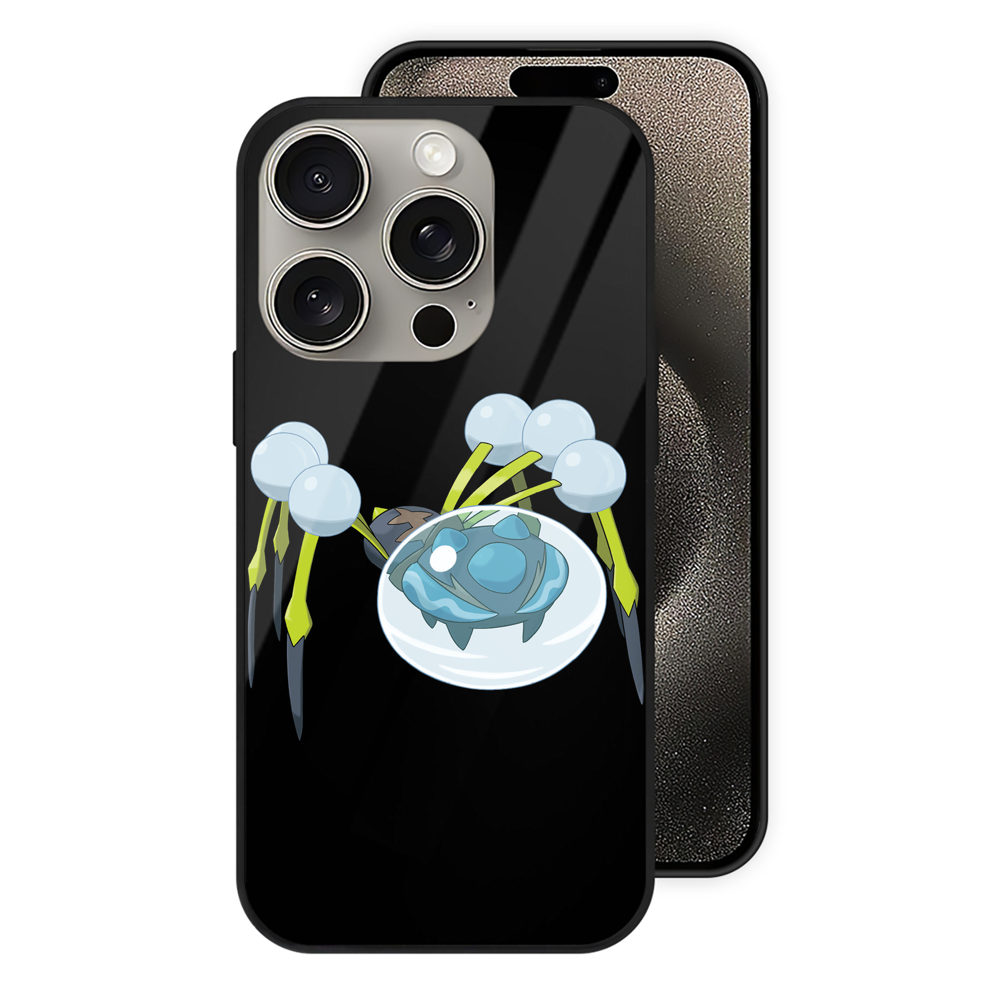 ポケットモンスター Pokémon 【iPhone15Pro対応】スマホケース 耐衝撃＆黄変防止 背面ガラス