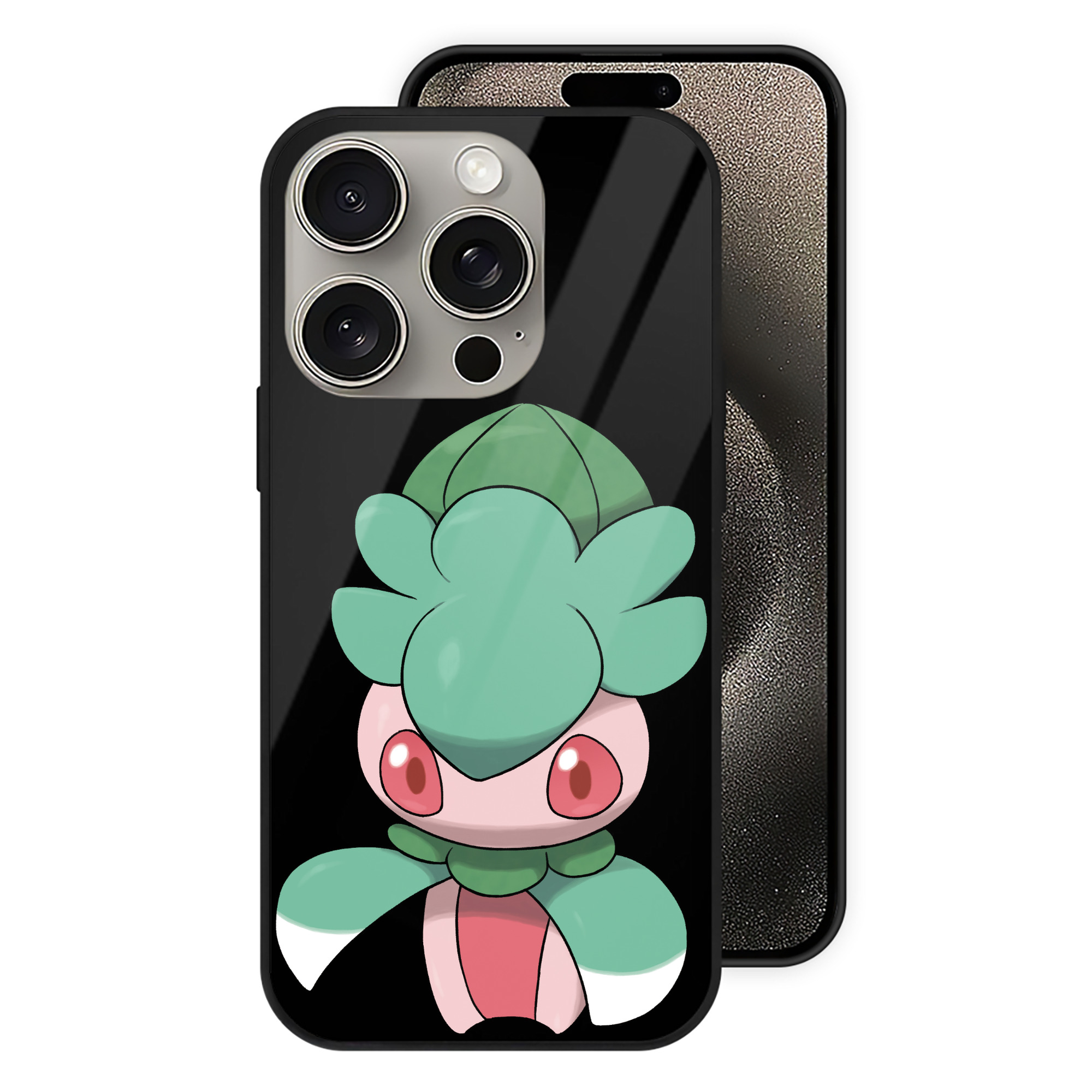 ポケットモンスター Pokémon 【iPhone15Pro対応】スマホケース 耐衝撃＆黄変防止 背面ガラス