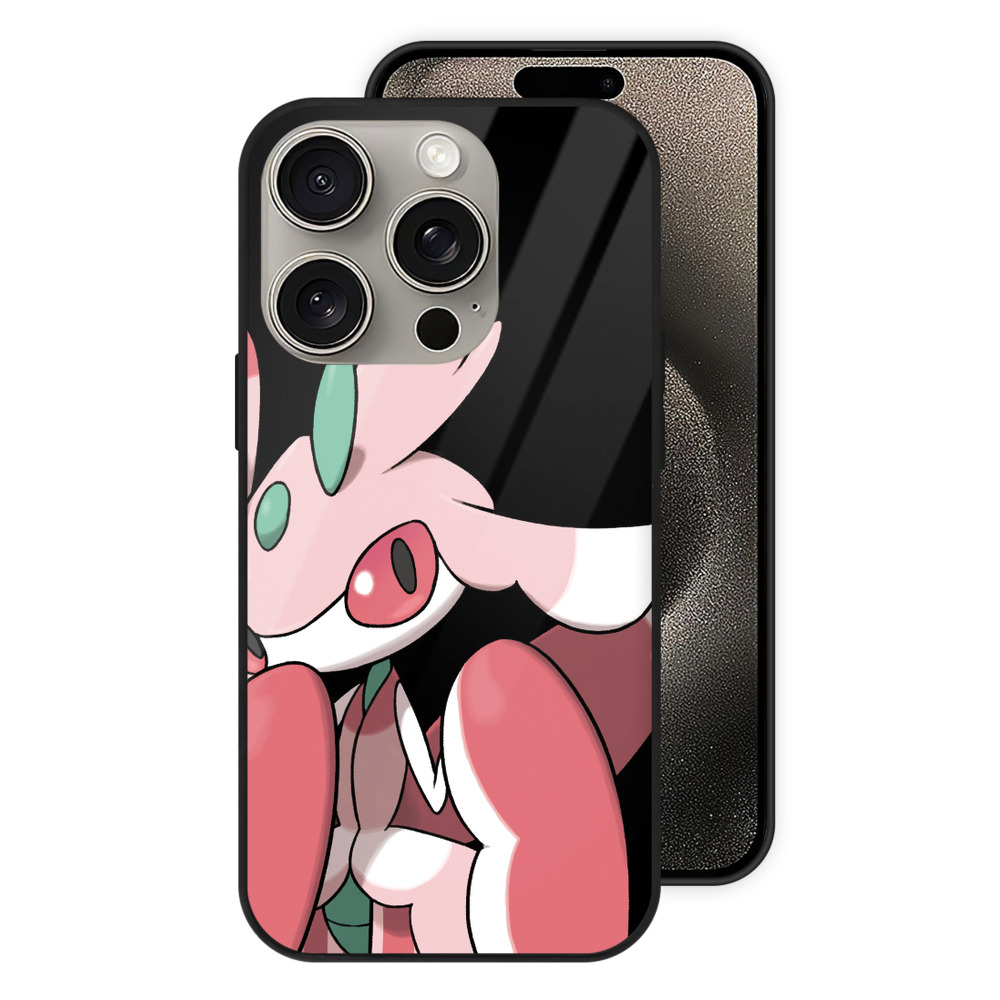 ポケットモンスター Pokémon 【iPhone15Pro対応】スマホケース 耐衝撃＆黄変防止 背面ガラス