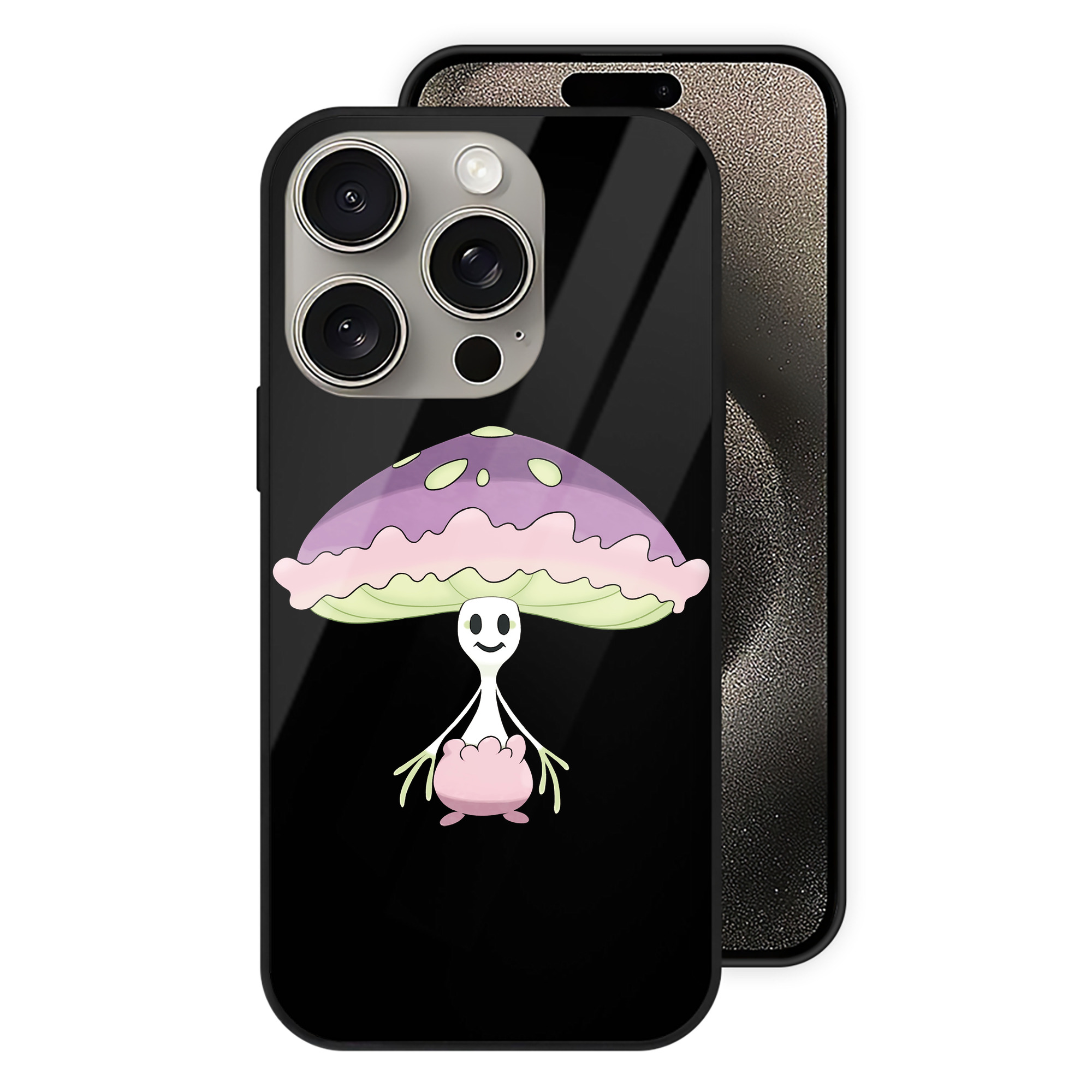 ポケットモンスター Pokémon 【iPhone15Pro対応】スマホケース 耐衝撃＆黄変防止 背面ガラス