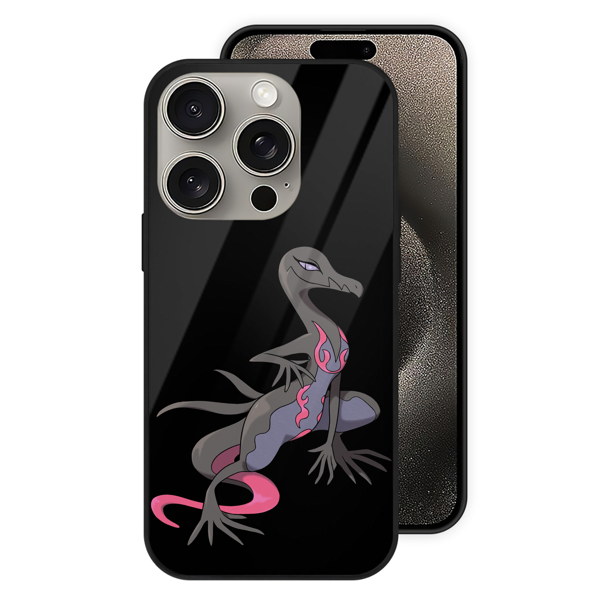 （画像用） ポケットモンスター Pokémon 【iPhone15Pro対応】スマホケース 耐衝撃＆黄変防止 背面ガラス