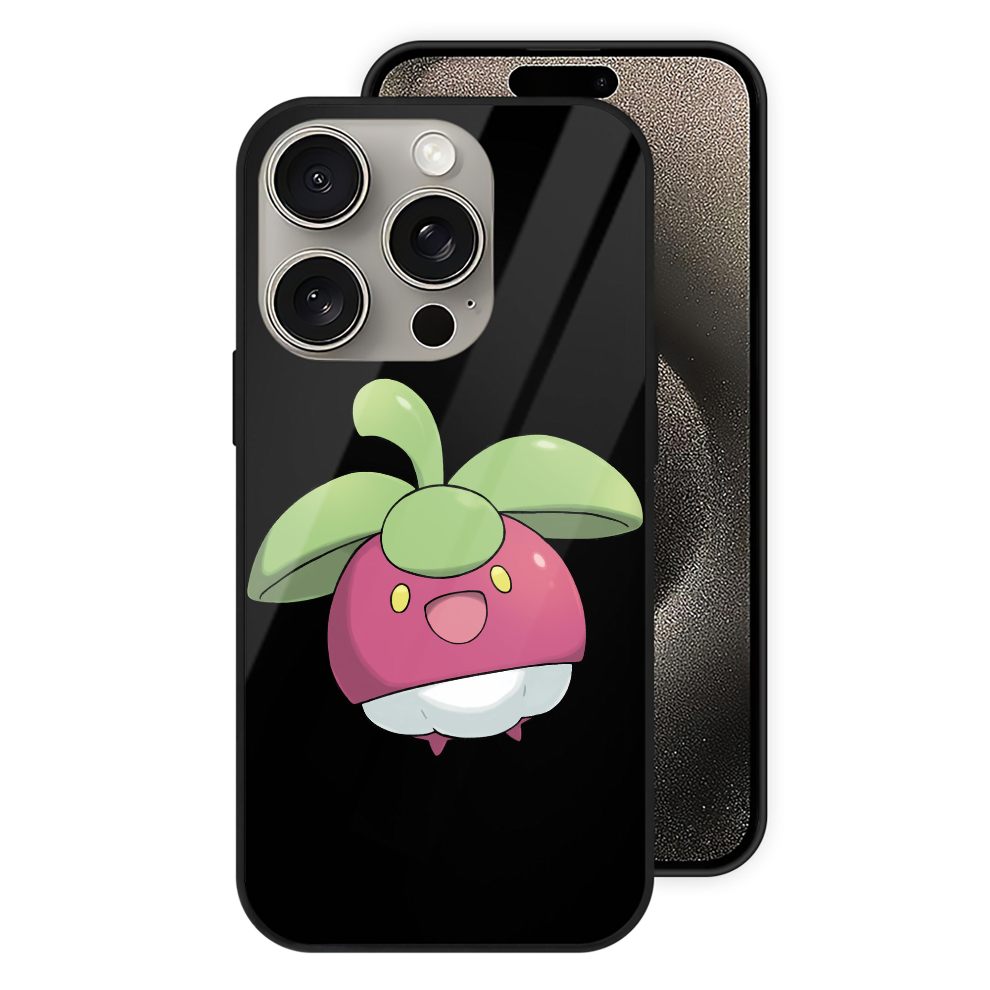 ポケットモンスター Pokémon 【iPhone15Pro対応】スマホケース 耐衝撃＆黄変防止 背面ガラス